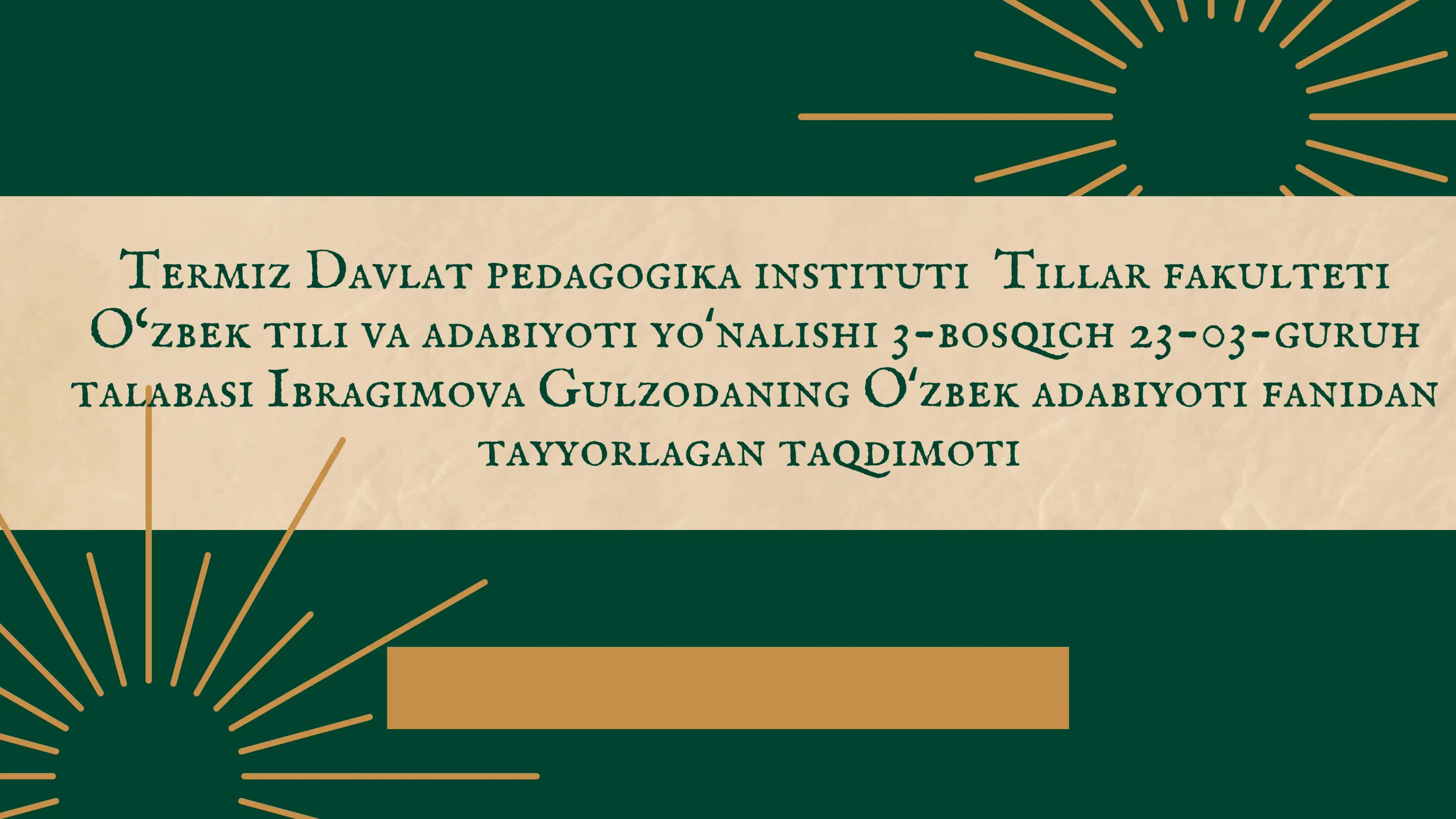 Z.M.Bobur lirikasida Vatan sog'inchi