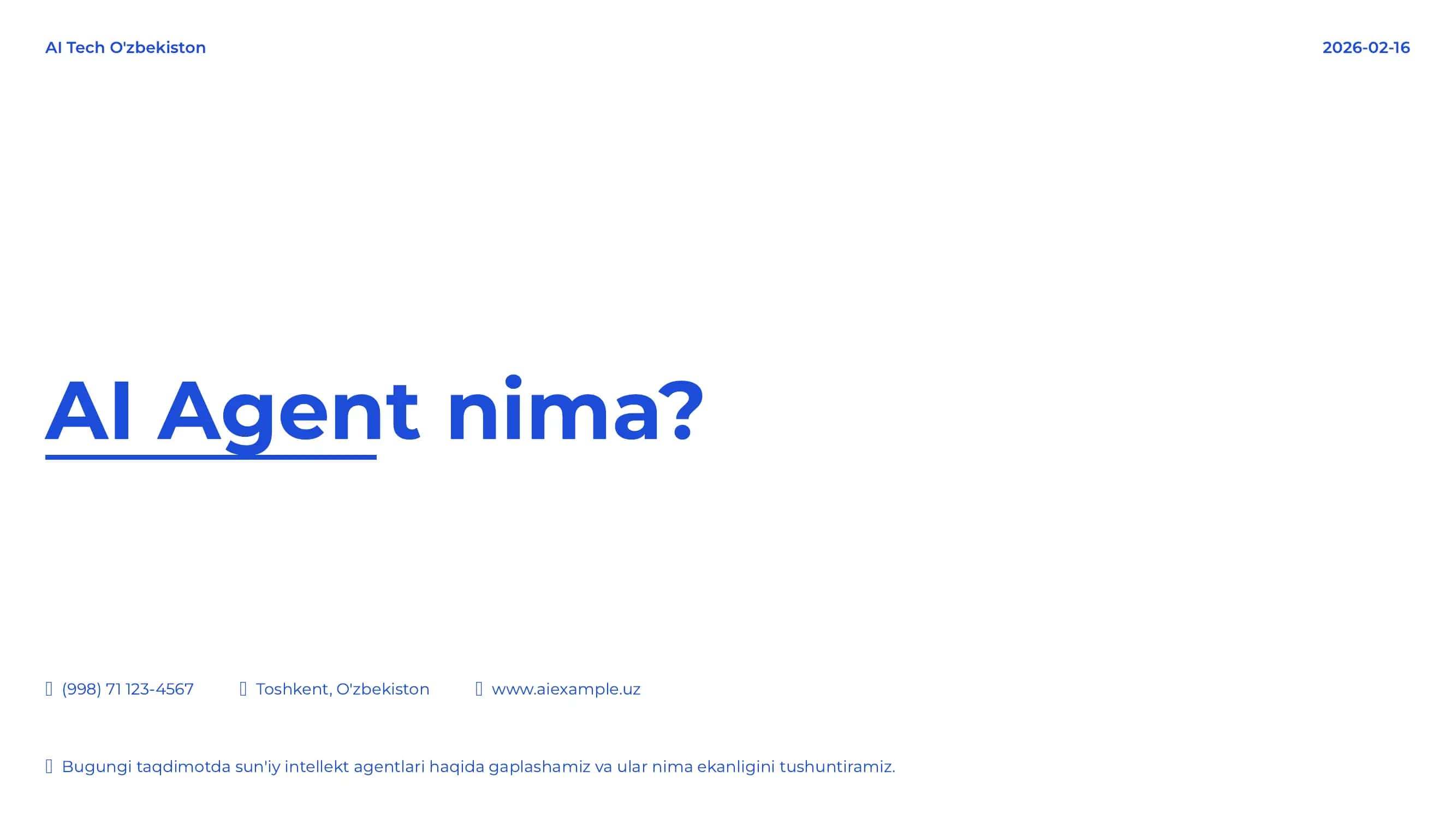 Sun'iy intellekt agentlari haqida