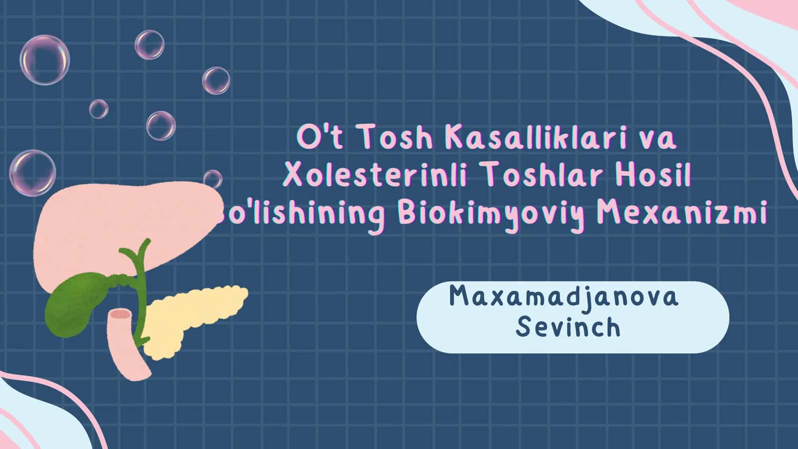 O't Tosh Kasalliklari va Xolesterinli Toshlar Hosil Bo'lishining Biokimyoviy Mexanizmi