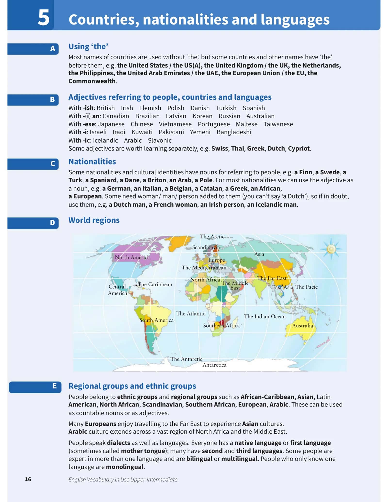Countries, nationalities and languages