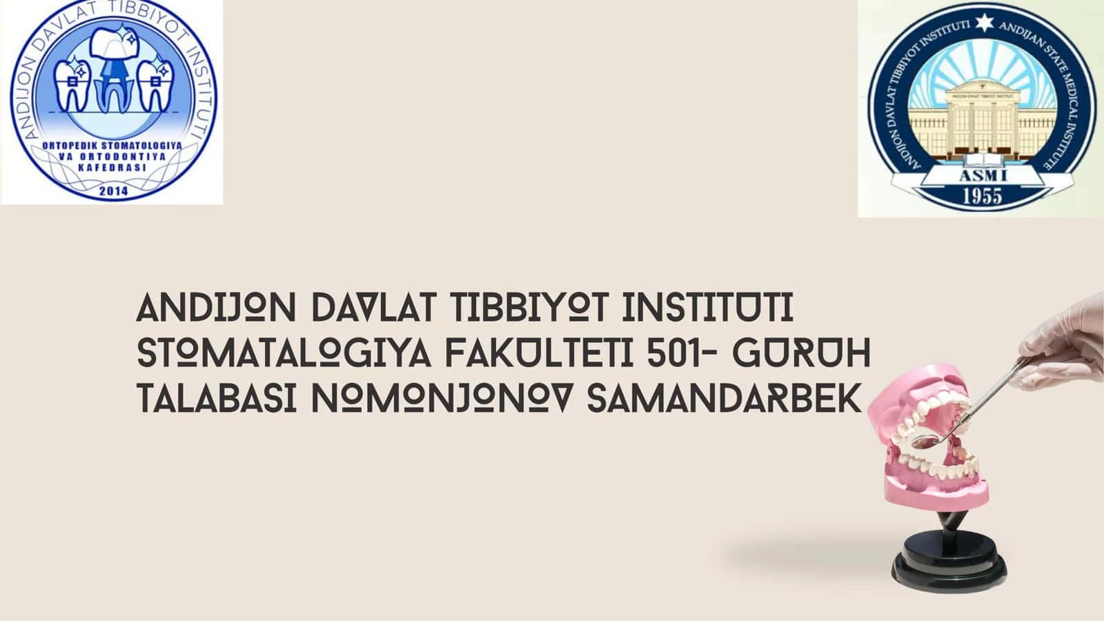Ortopedik stomatologiyada ishlatiladigan plastmassalar va ularning turlari