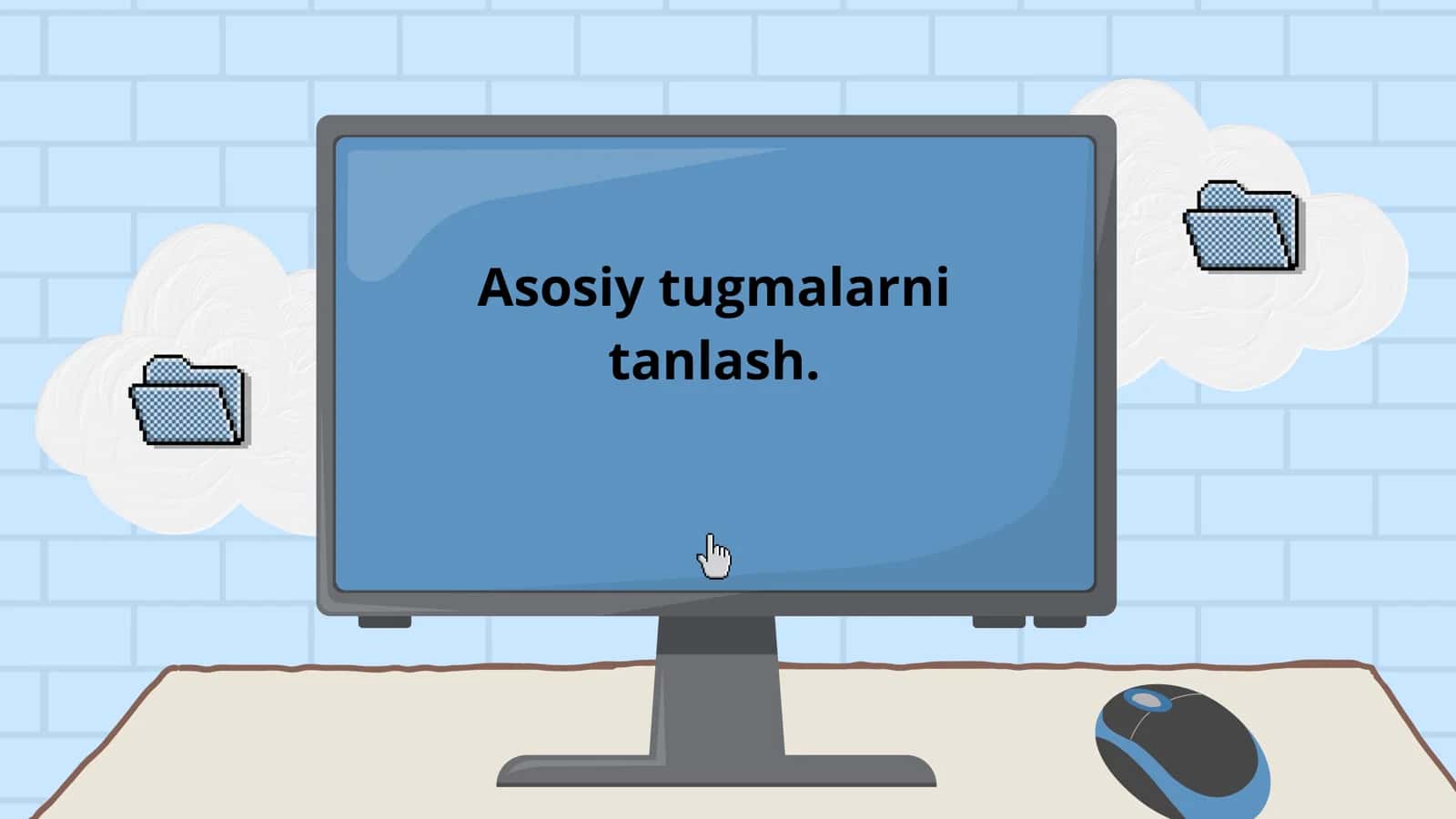 asosiy tugmalarni tanlasg