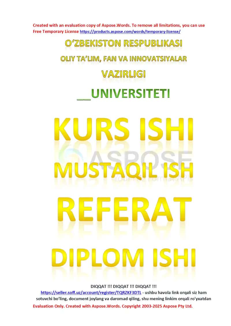 Kurs ishi: Bank marketingi