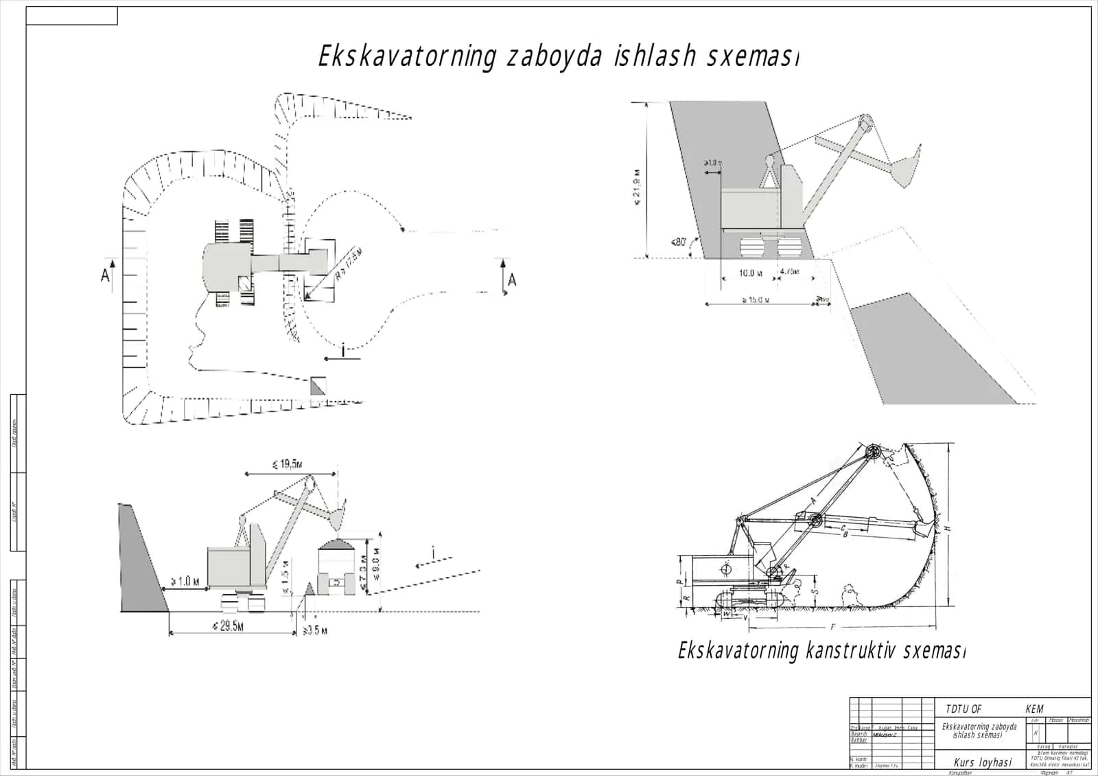 Kurs loyhasi Konchilik elektr mexanikasi kaf