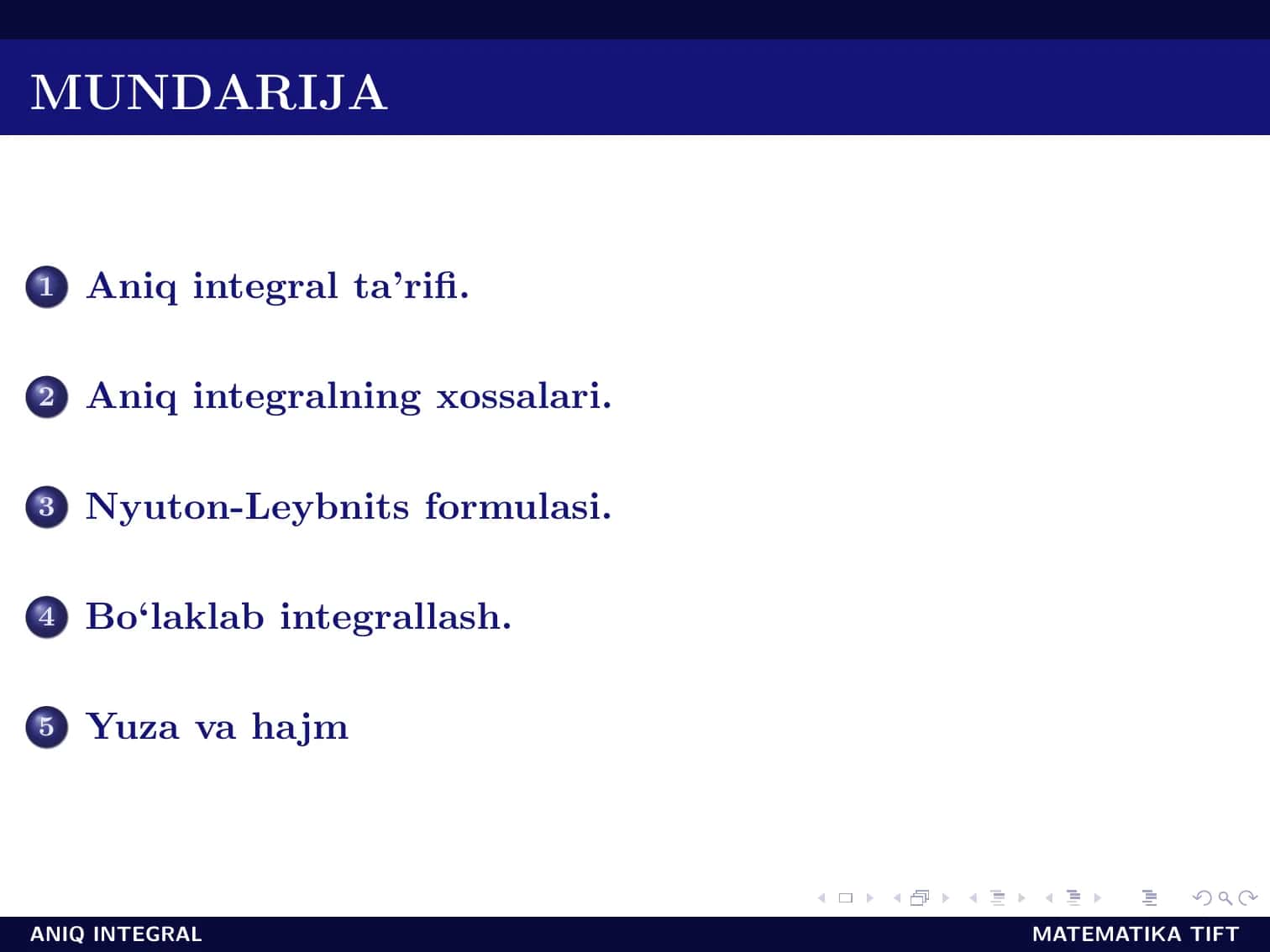 Aniq integral