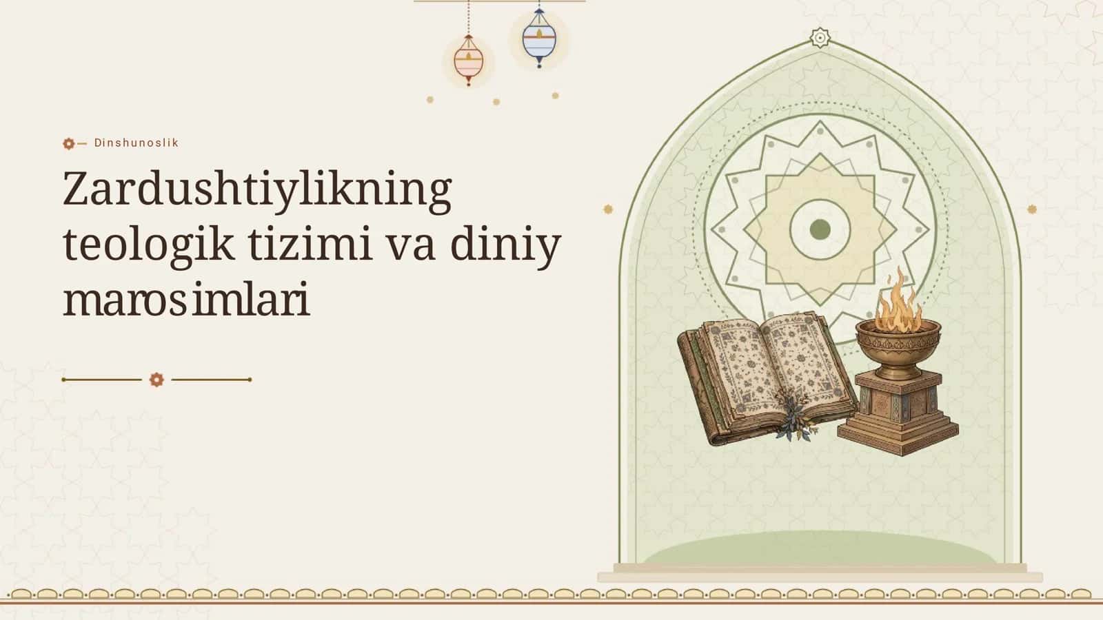 Zardushtiylikning teologik tizimi va diniy marosimlari