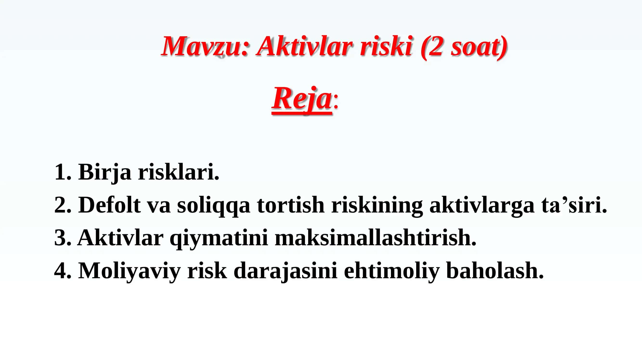 Birja risklari