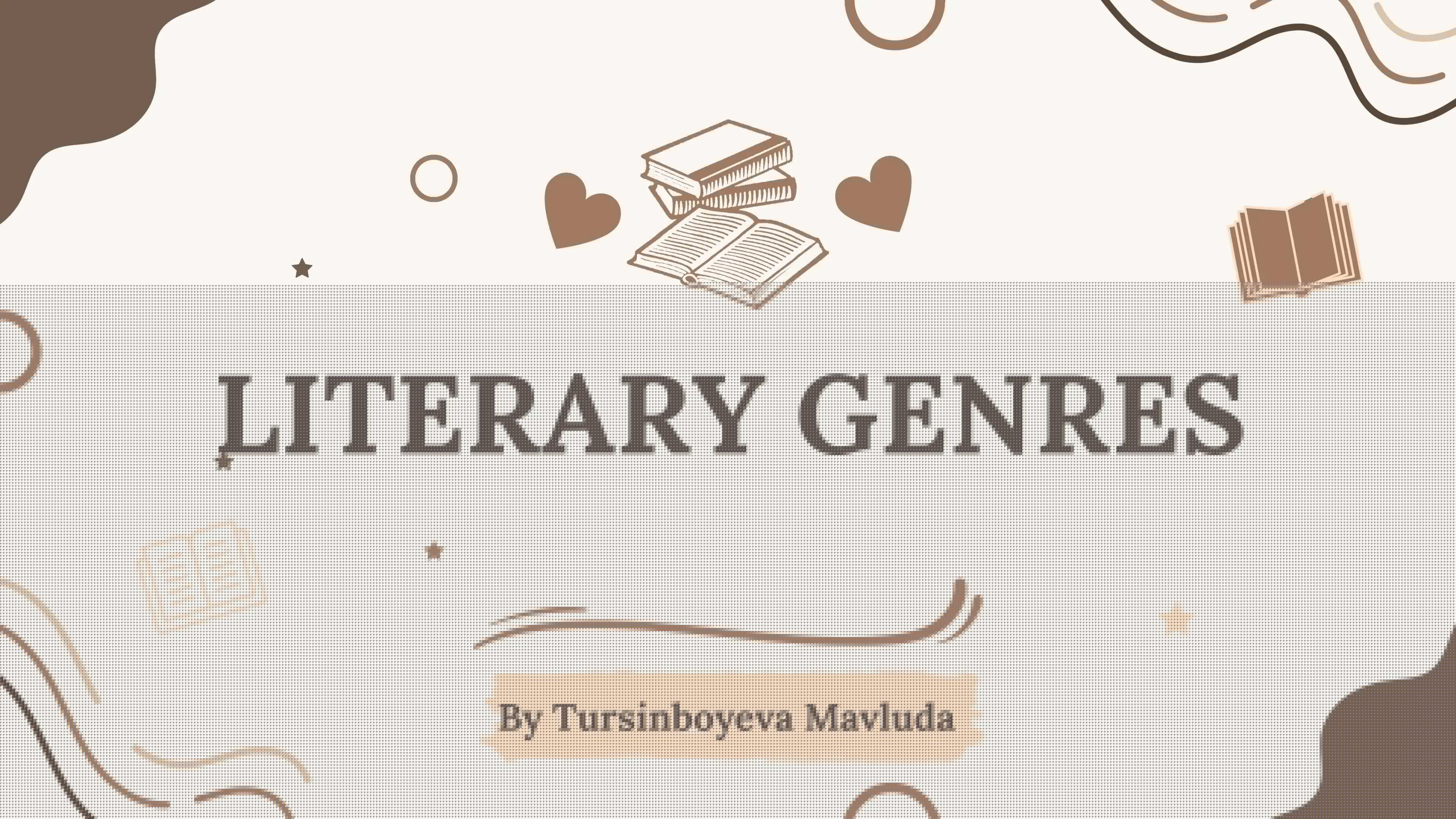 Literary genres.