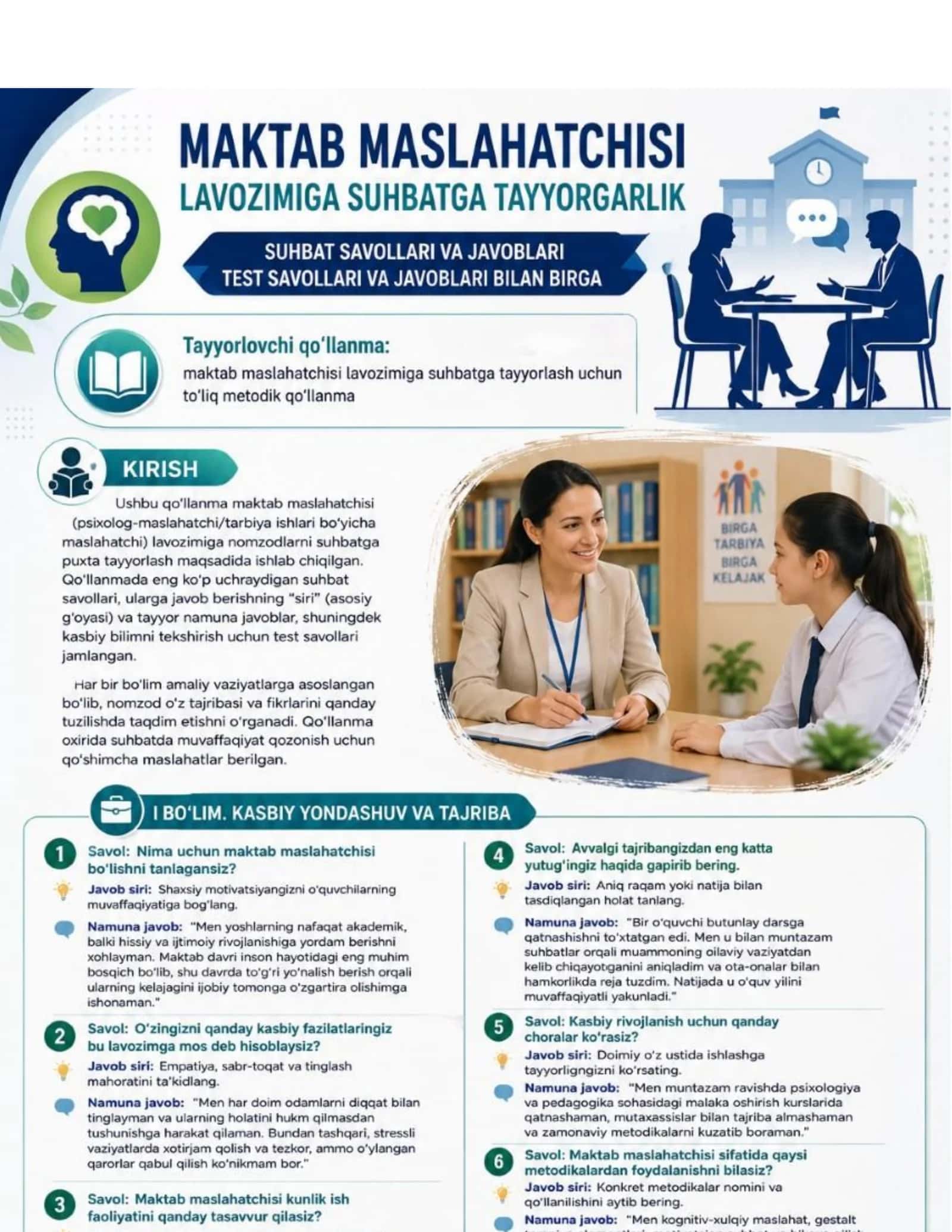 MAKTAB MASLAHATCHISI LAVOZIMIGA SUHBATGA TAYYORGARLIK. ORIGINAL