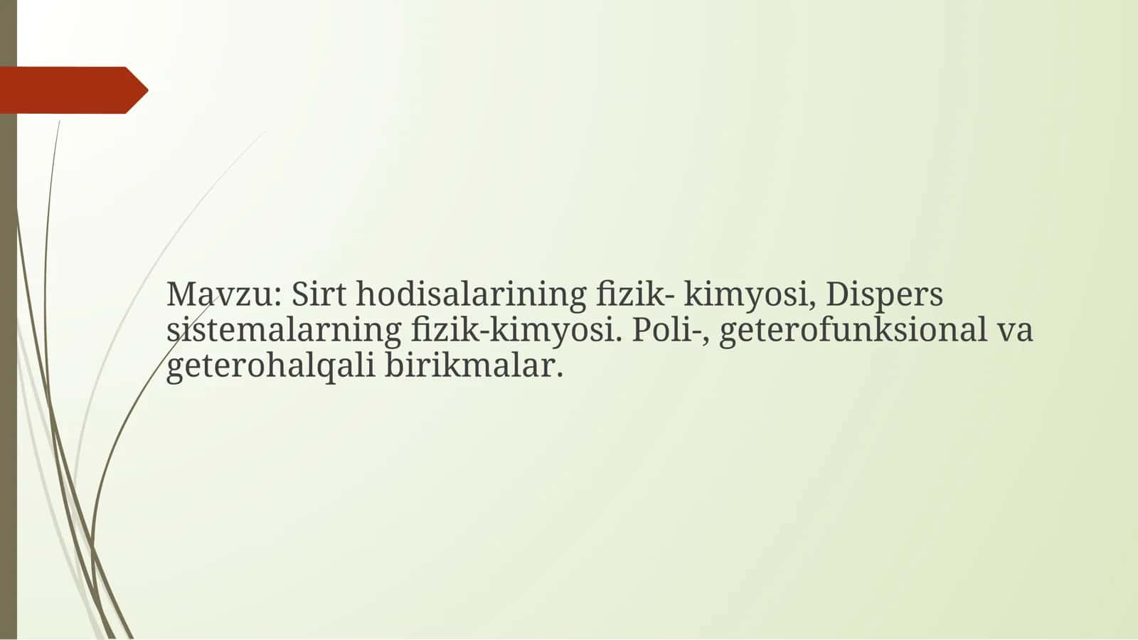 Sirt hodisalarining fizik- kimyosi, Dispers sistemalarning fizik-kimyosi