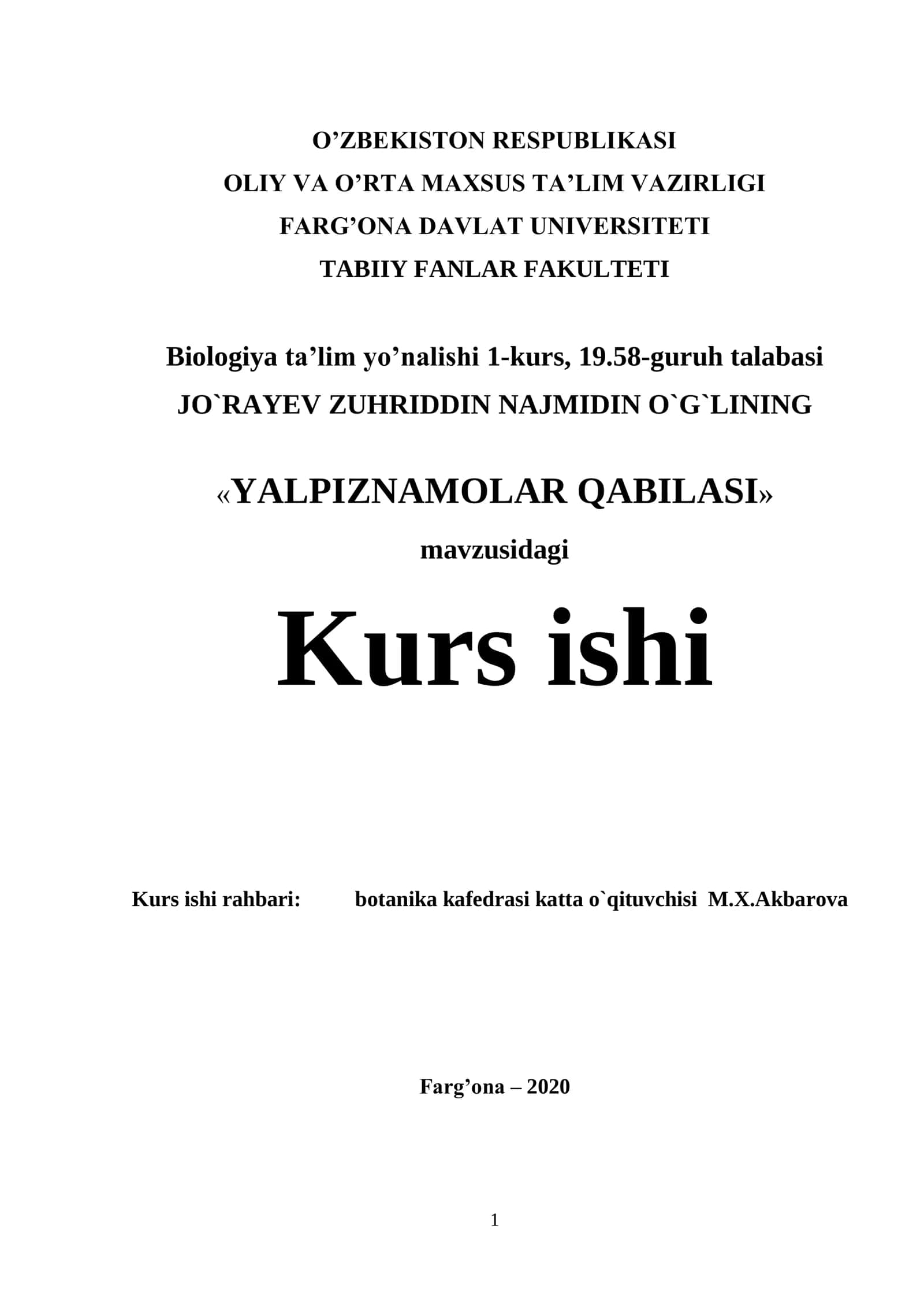 YALPIZNAMOLAR QABILASI