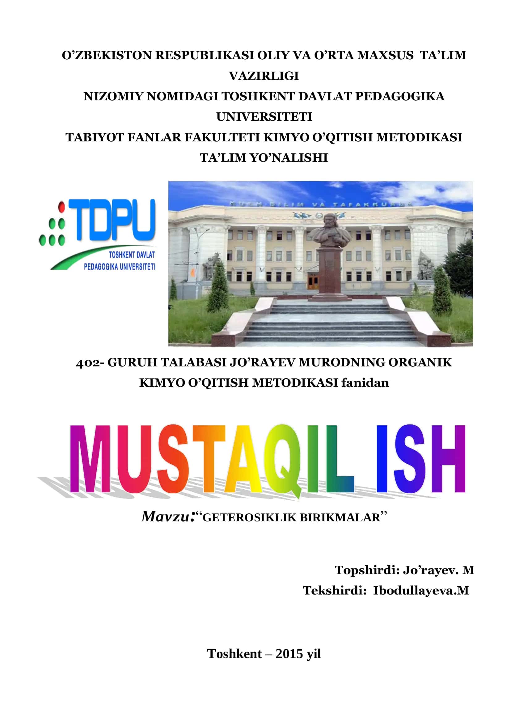 GETEROSIKLIK BIRIKMALAR