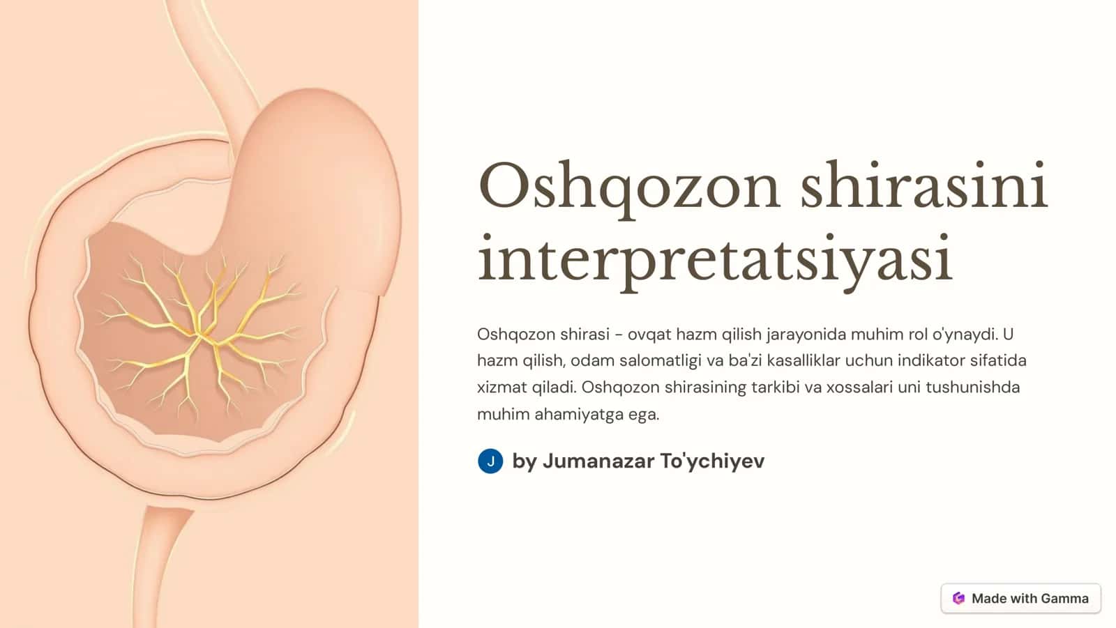 Oshqozon shirasini