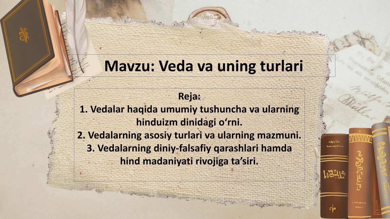 Vedalar va uning turlari