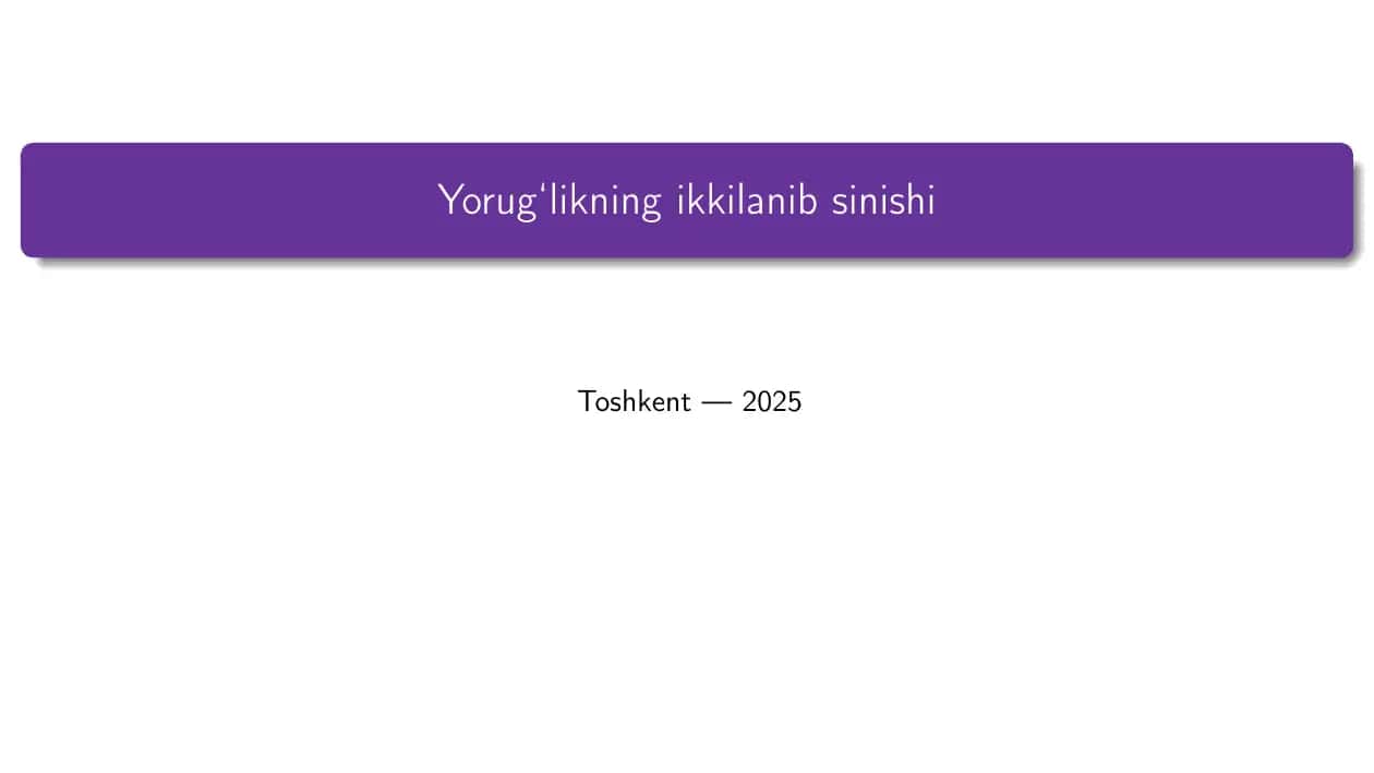 Yorug‘likning ikkilanib sinishi