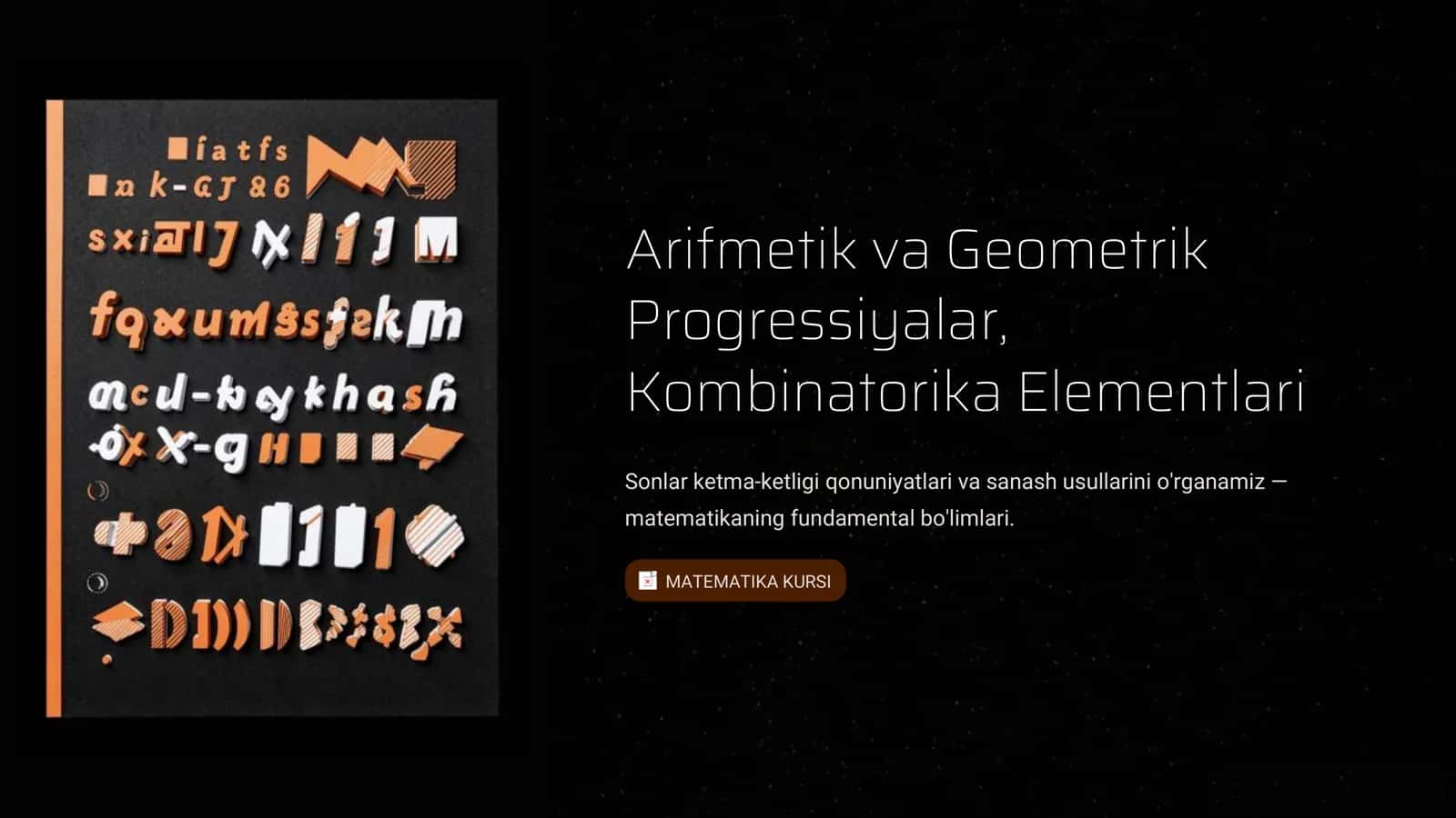 Arifmetik va Geometrik Progressiyalar, Kombinatorika Elementlari