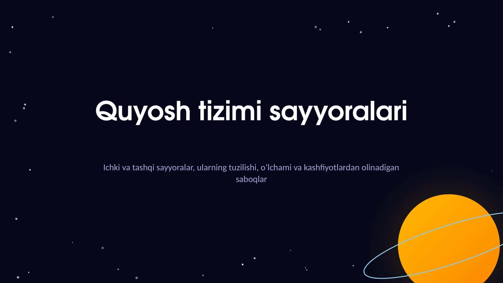 Quyosh tizimi sayyoralari