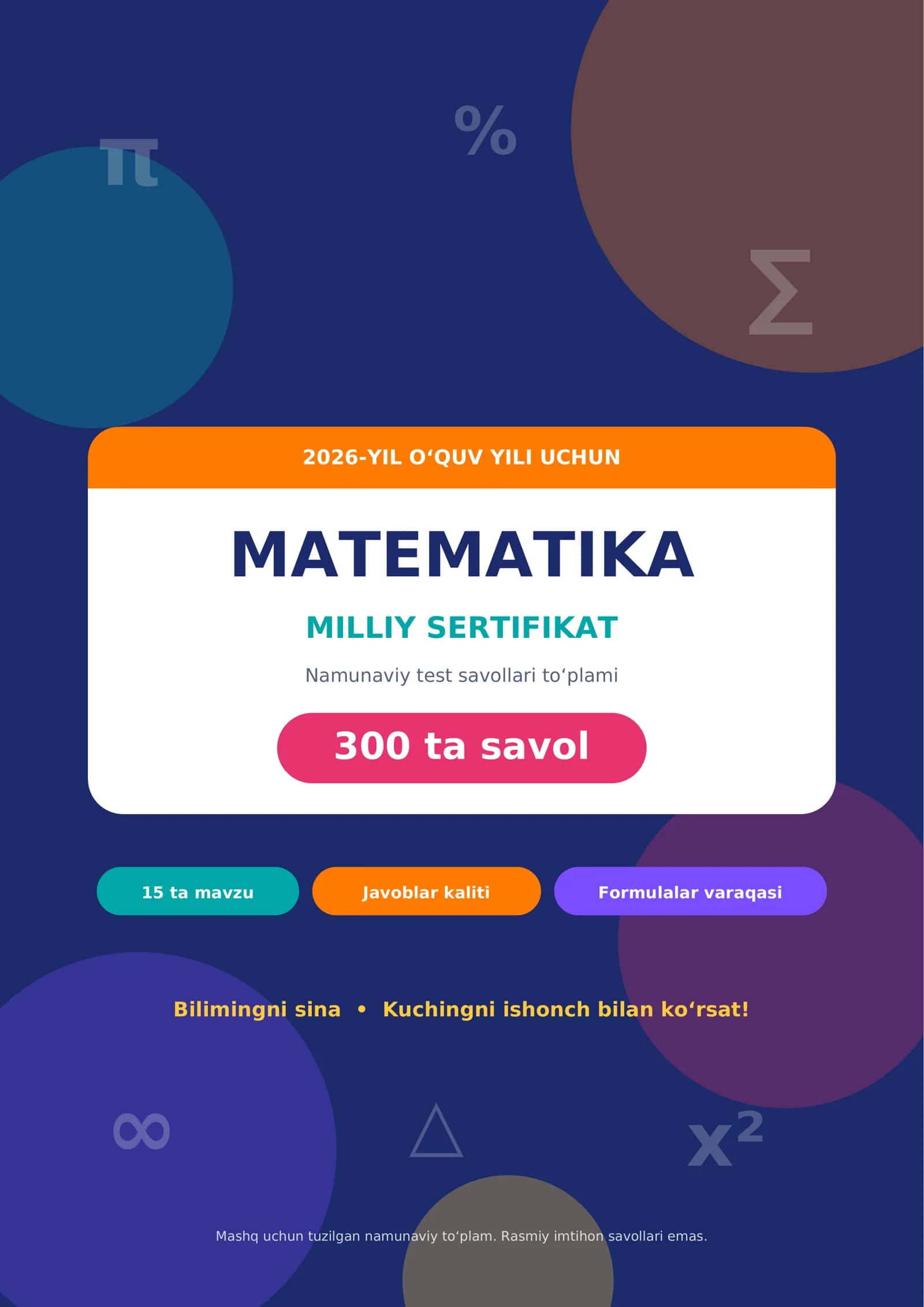 MATEMATIKA MILLIY SERTIFIKAT 2026