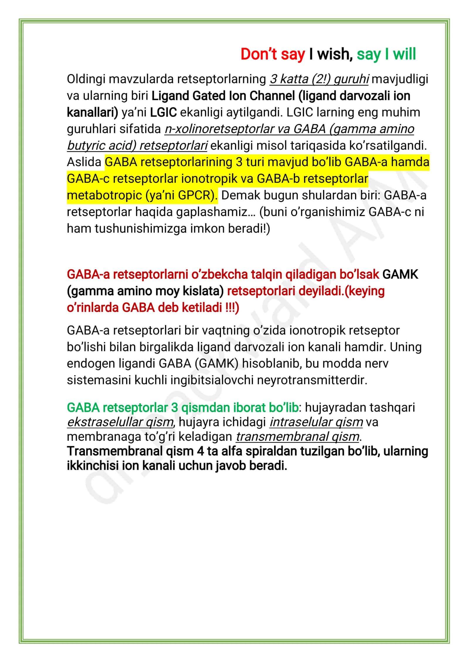 GABA-a retseptorlar