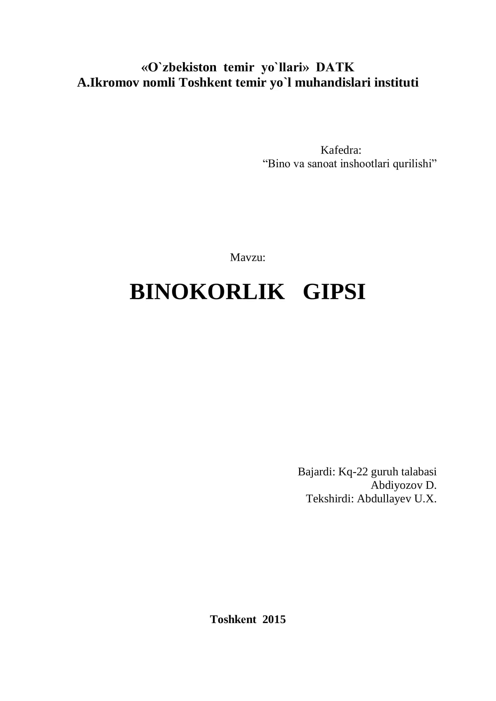 BINOKORLIK GIPSI