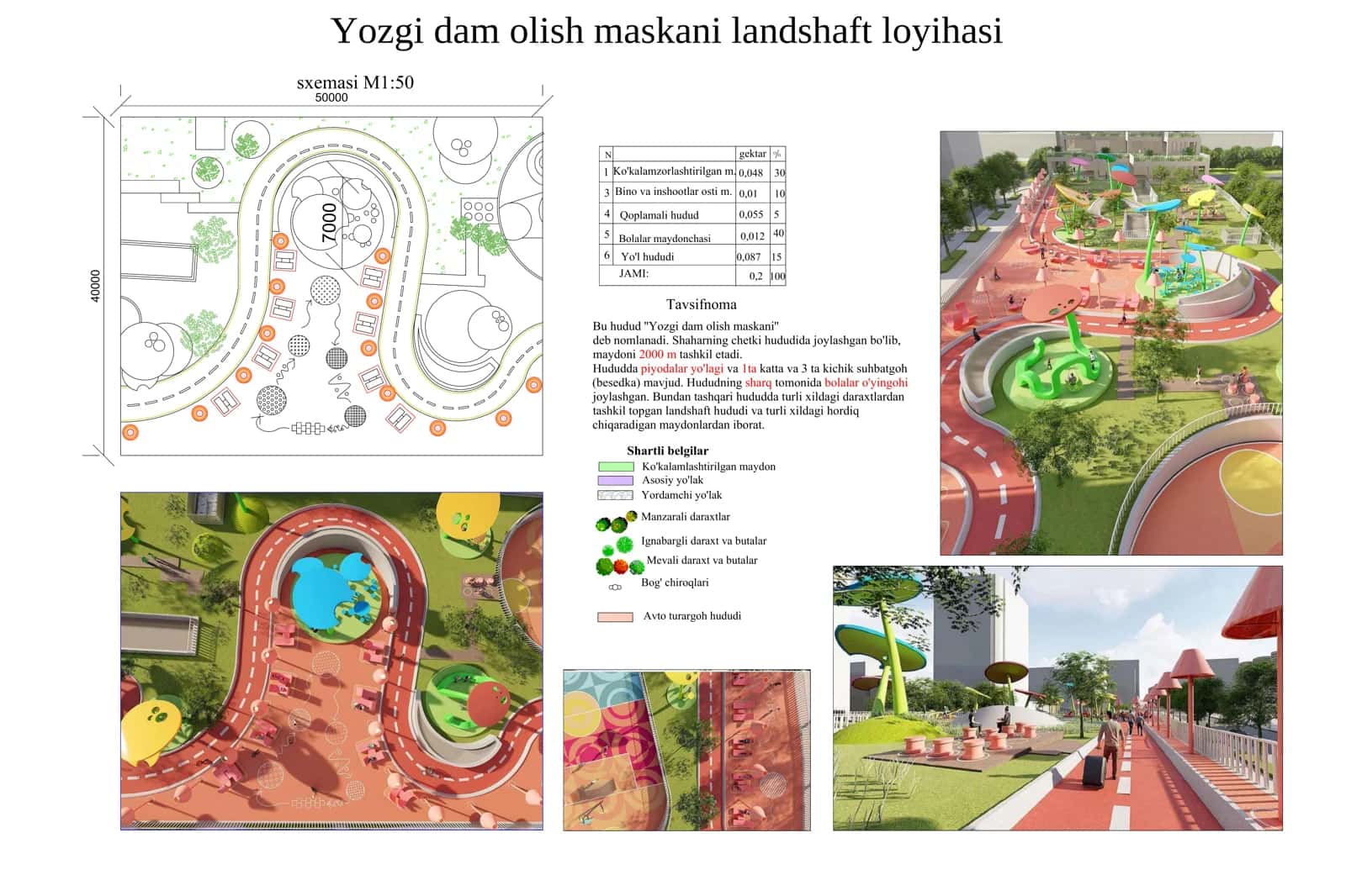 Yozgi dam olish maskani landshaft loyihasi