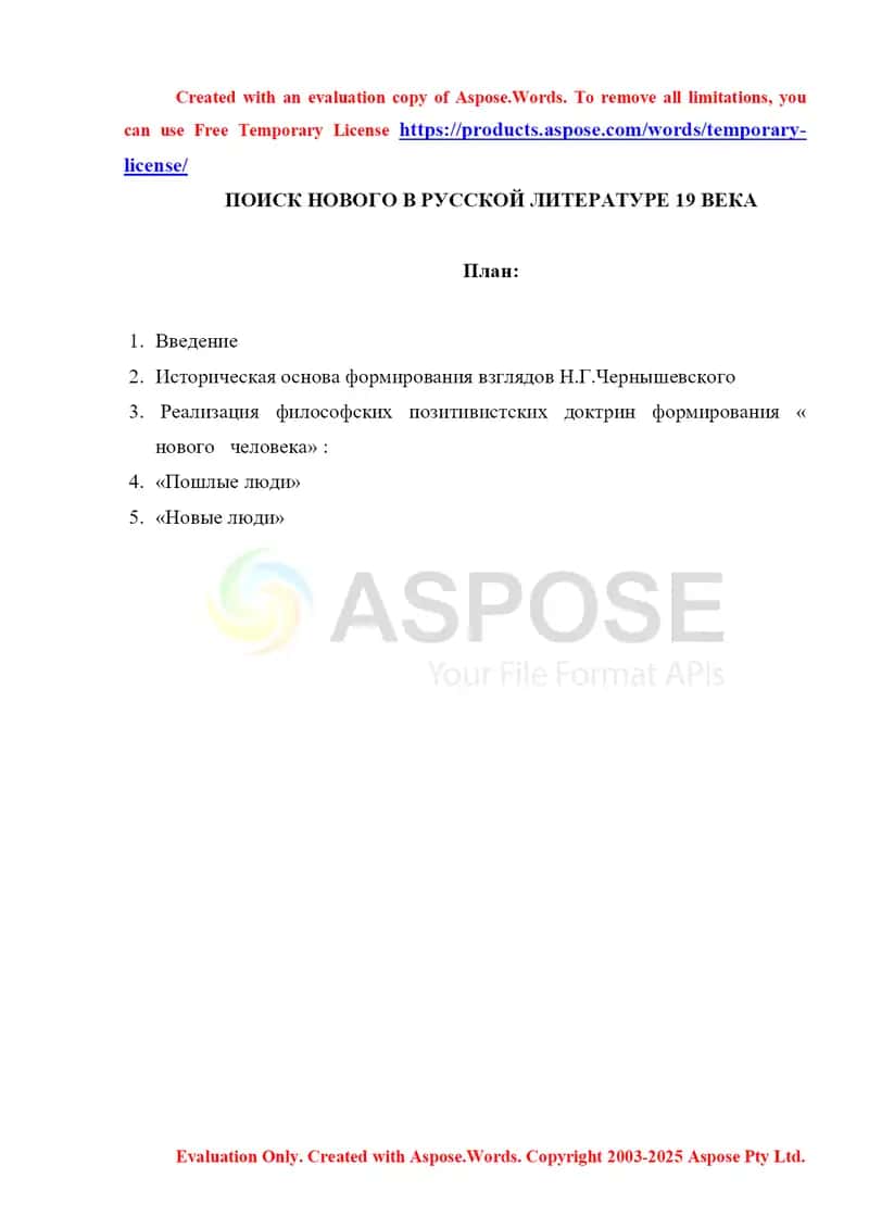 ПОИСК НОВОГО В РУССКОЙ ЛИТЕРАТУРЕ 19 ВЕКА