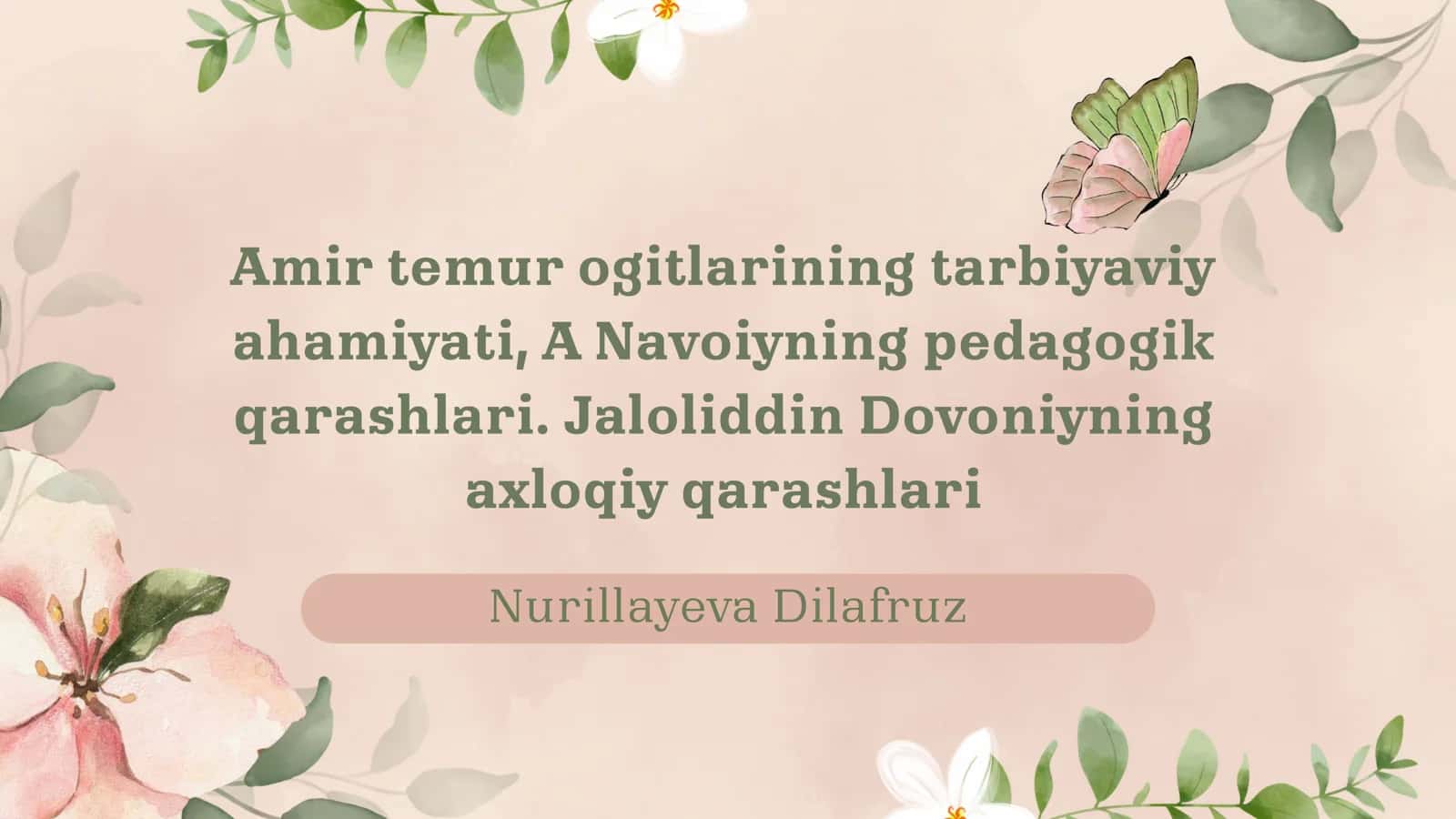 Pedagogik qarashları