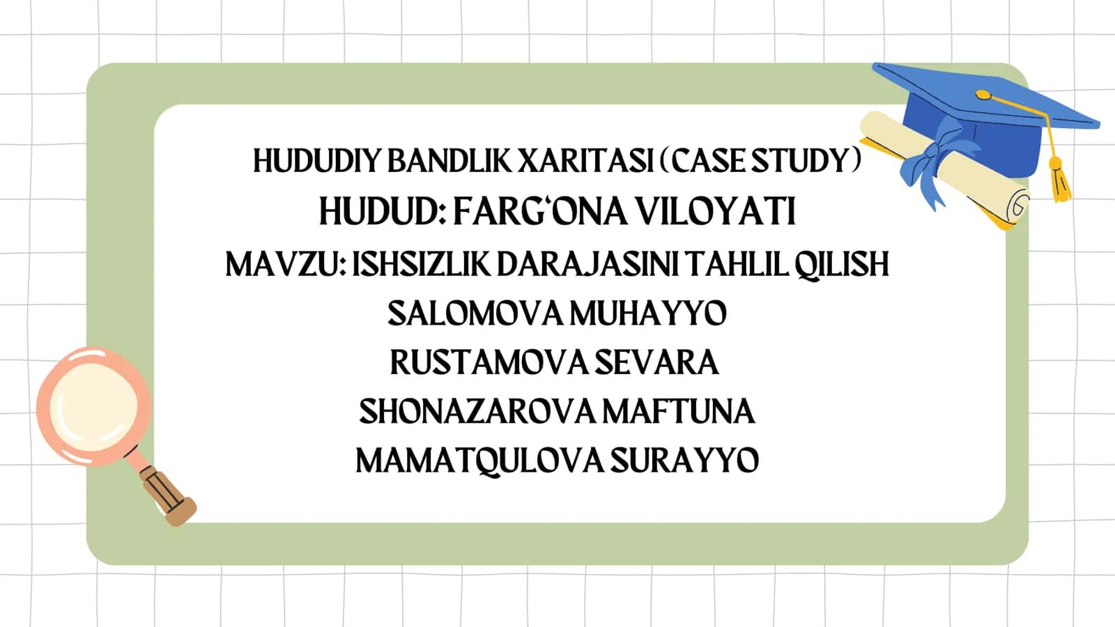 HUDUDIY BANDLIK XARITASI (CASE STUDY)