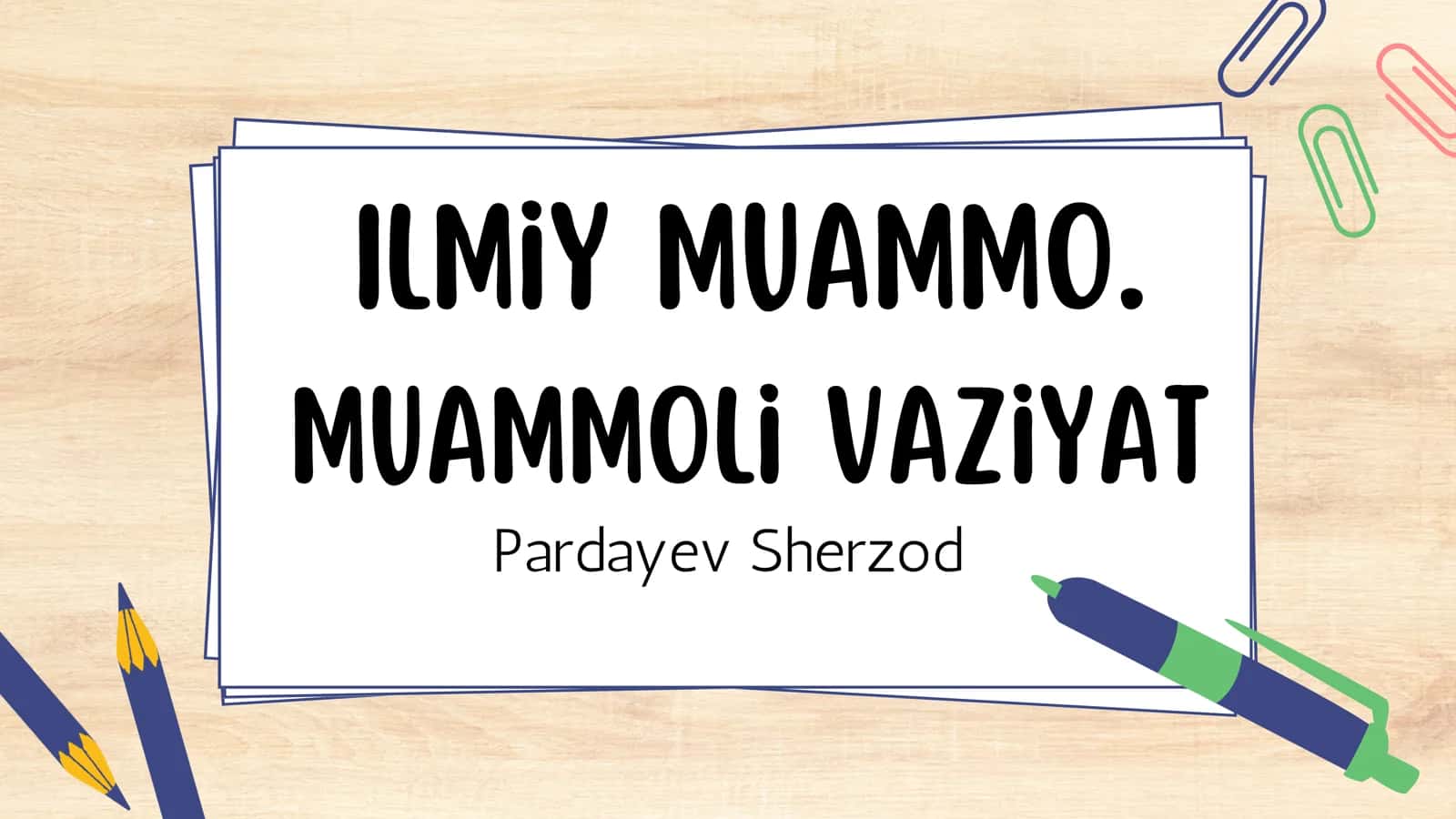 Ilmiy muammo