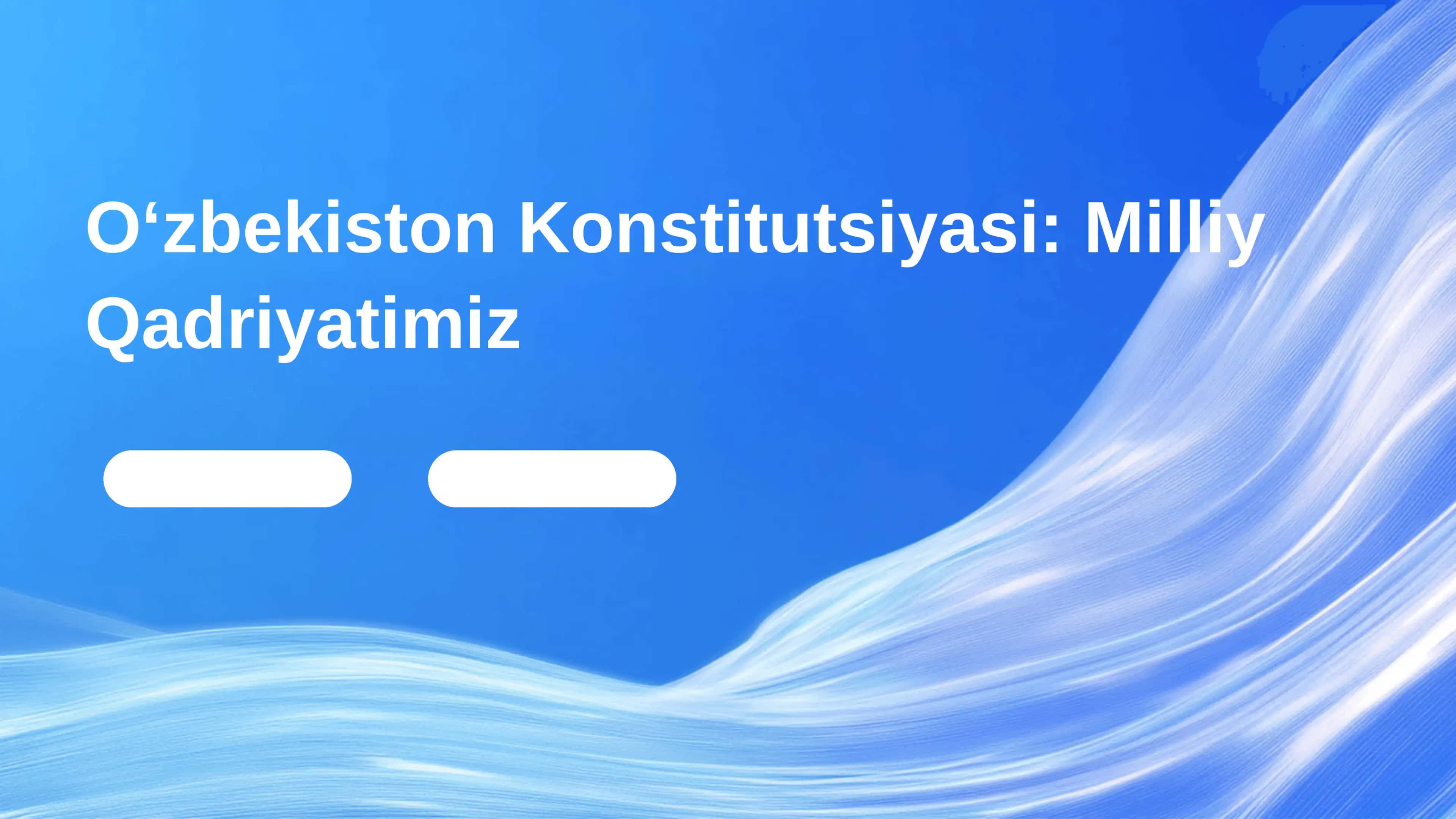 O'zbekiston Respublikasi Konstitutsiyasi