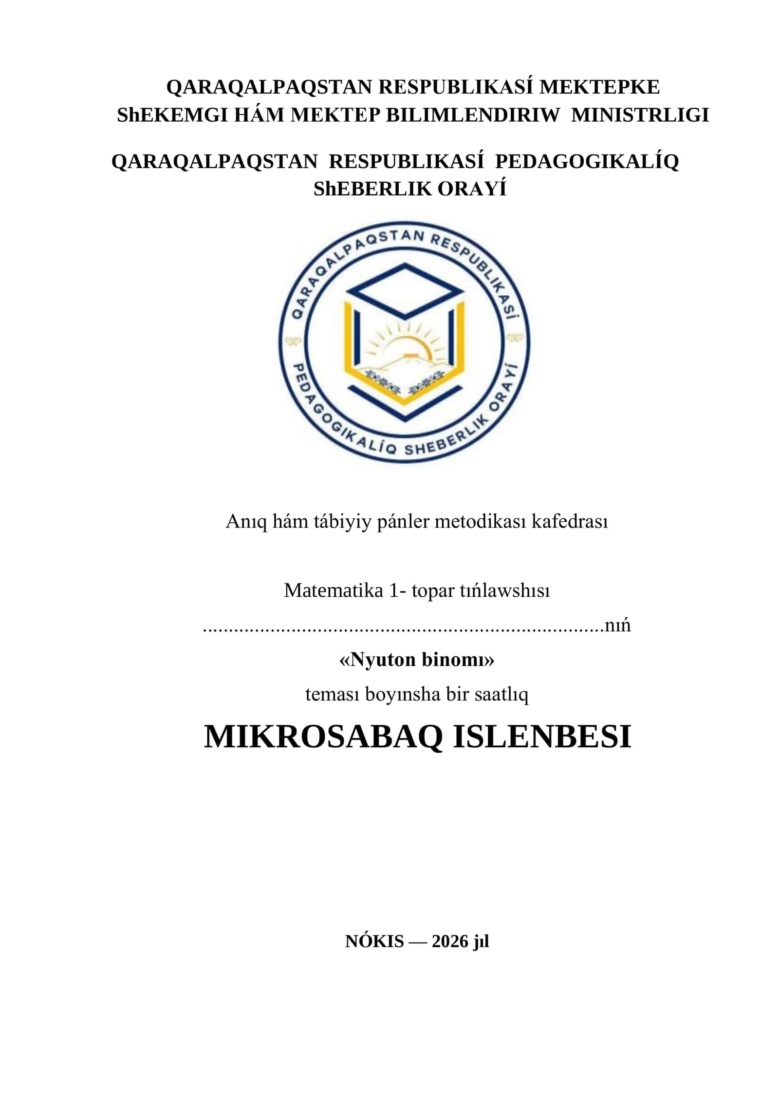 Nyuton binomı