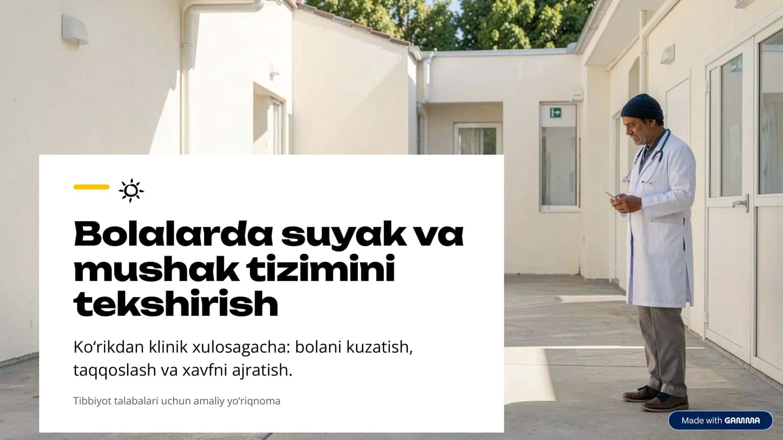 Bolalarda suyak va mushak tizimini tekshirish