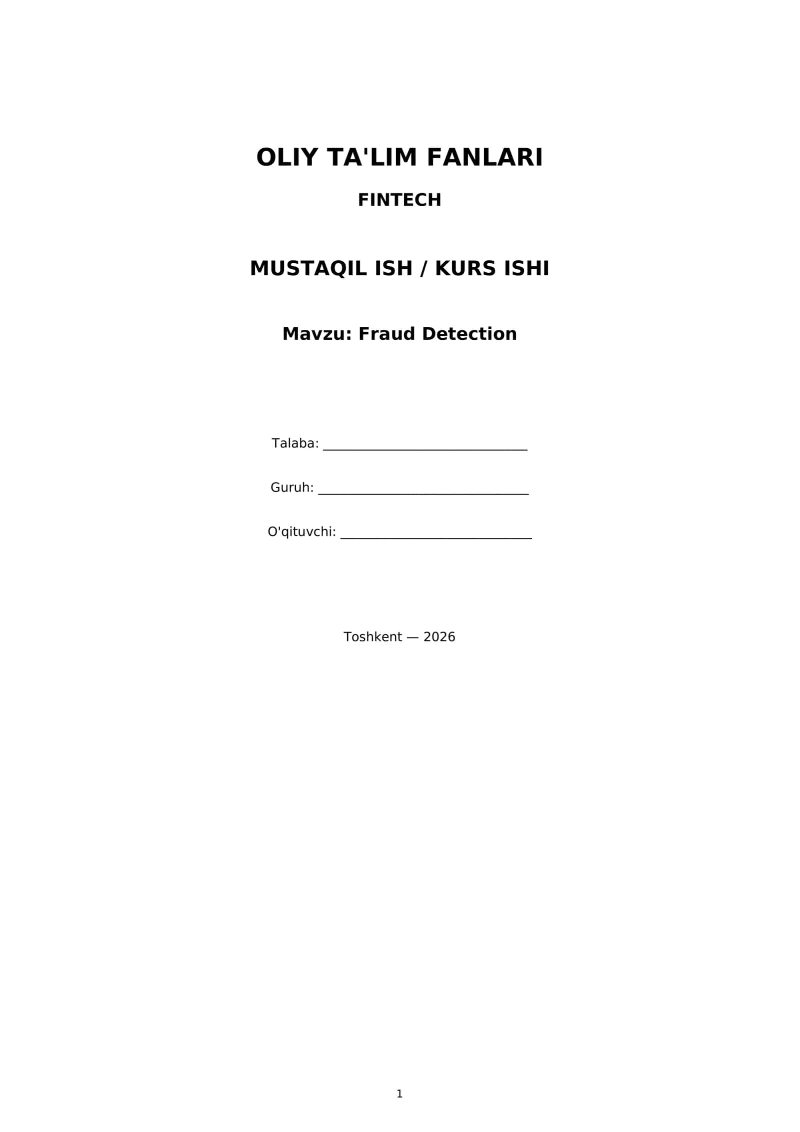 Fraud Detection