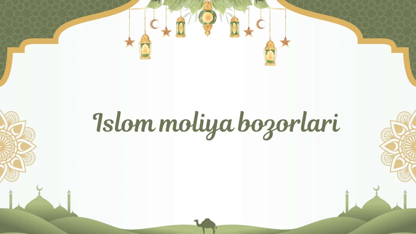 Islom moliya bozorlari