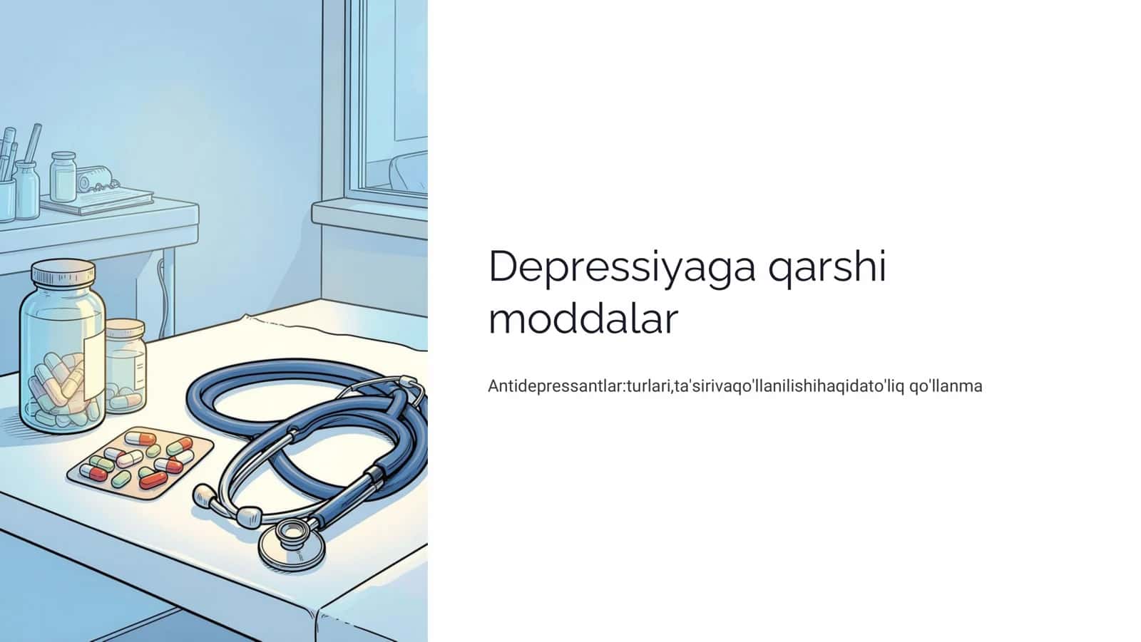 Antidepressantlar: Turlari, Ta'siri va Qo'llanilishi Haqida Ma'lumot