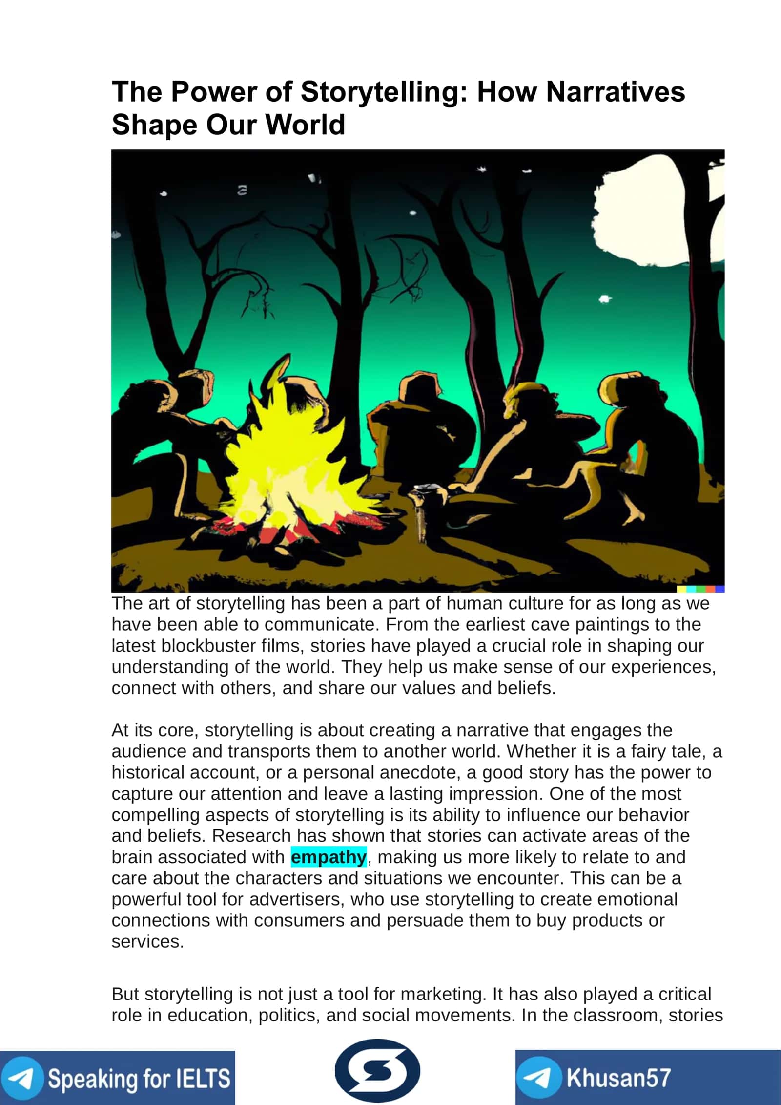 The Power of Storytelling: How Narratives Shape Our World