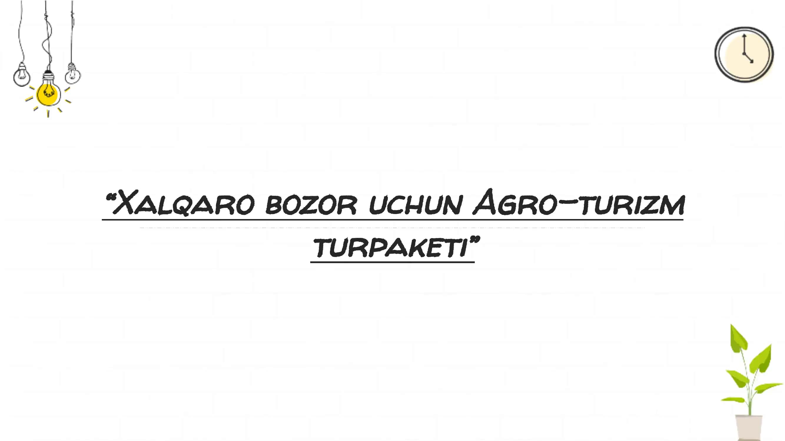 Agro-Turizm Turpaketi (Namangan viloyati misolida)