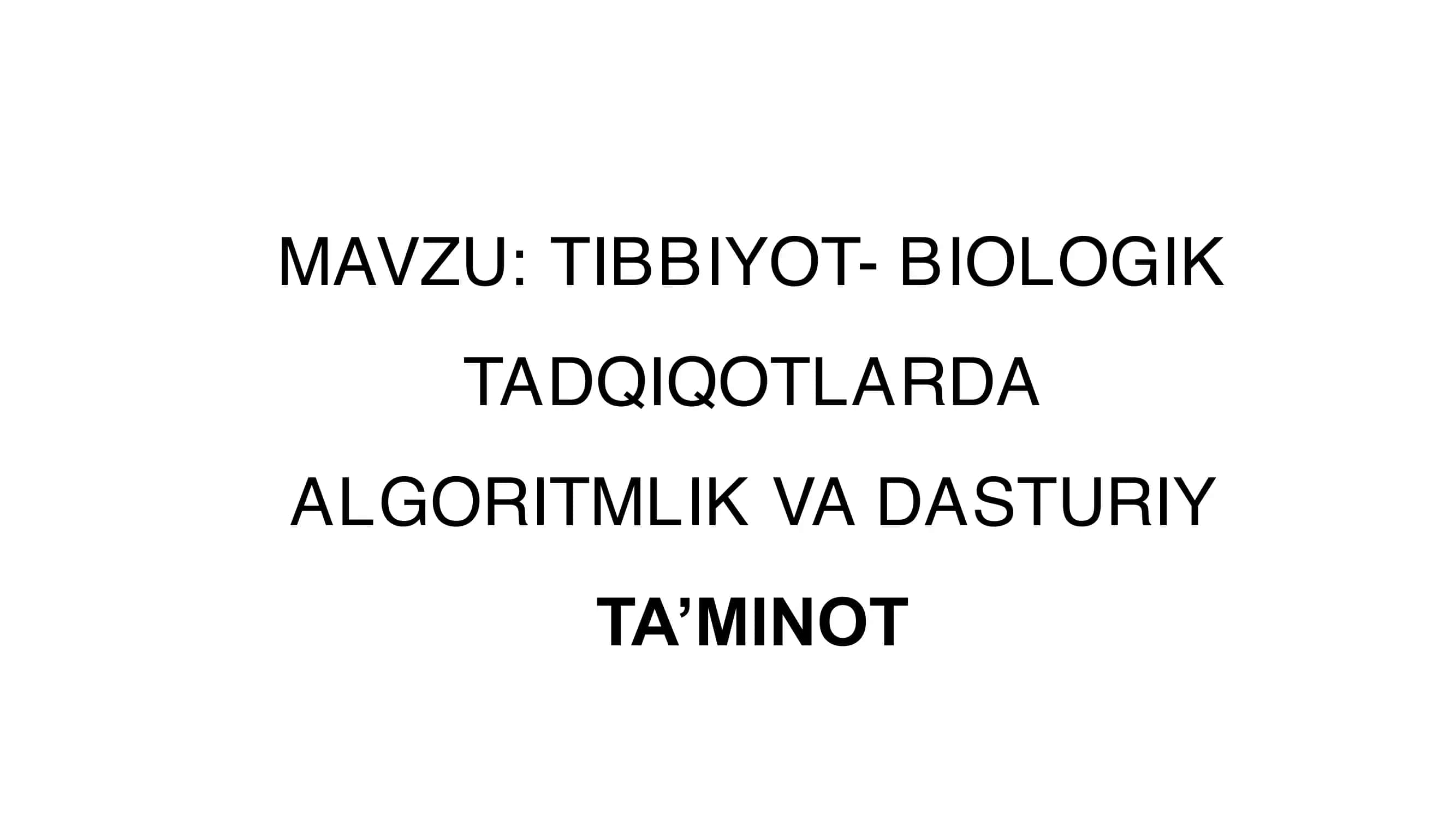 Biologik tadqiqotlar dasturlash tillari