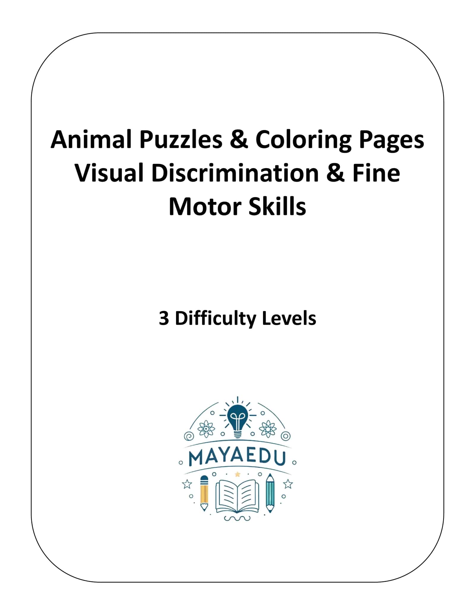 Animal Puzzles & Coloring Pages