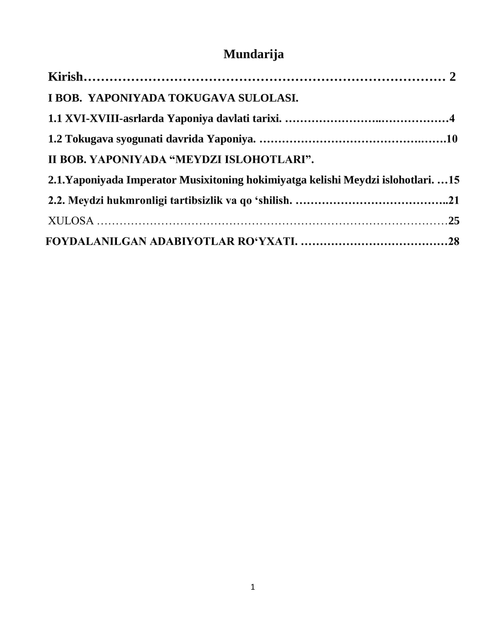 Yaponiyada Meydzi davridagi islohotlar