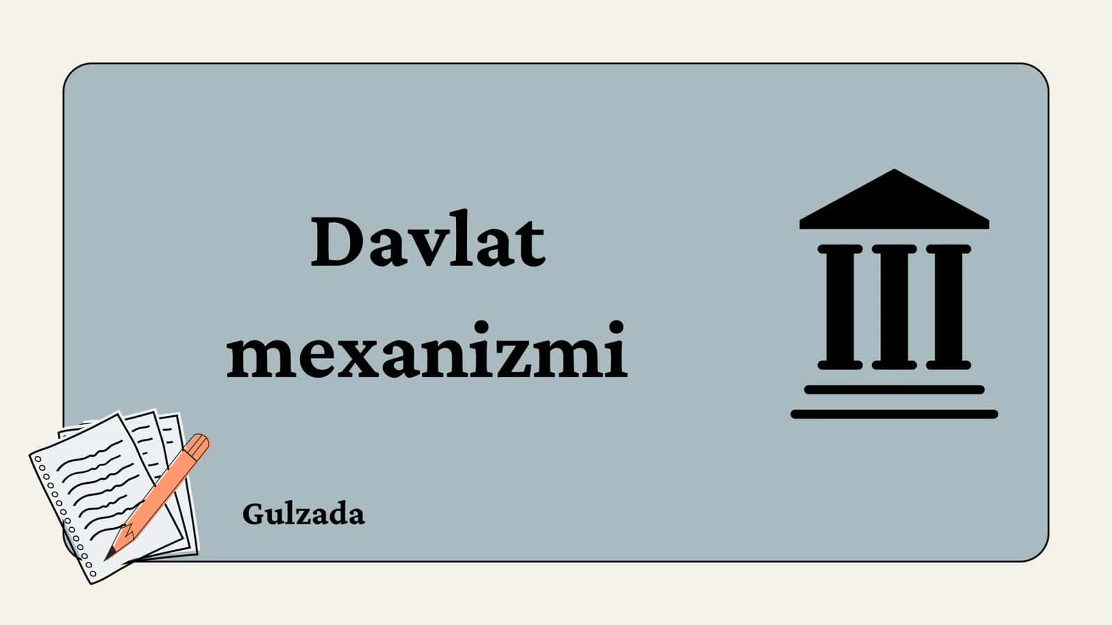 Davlat mexanizmi