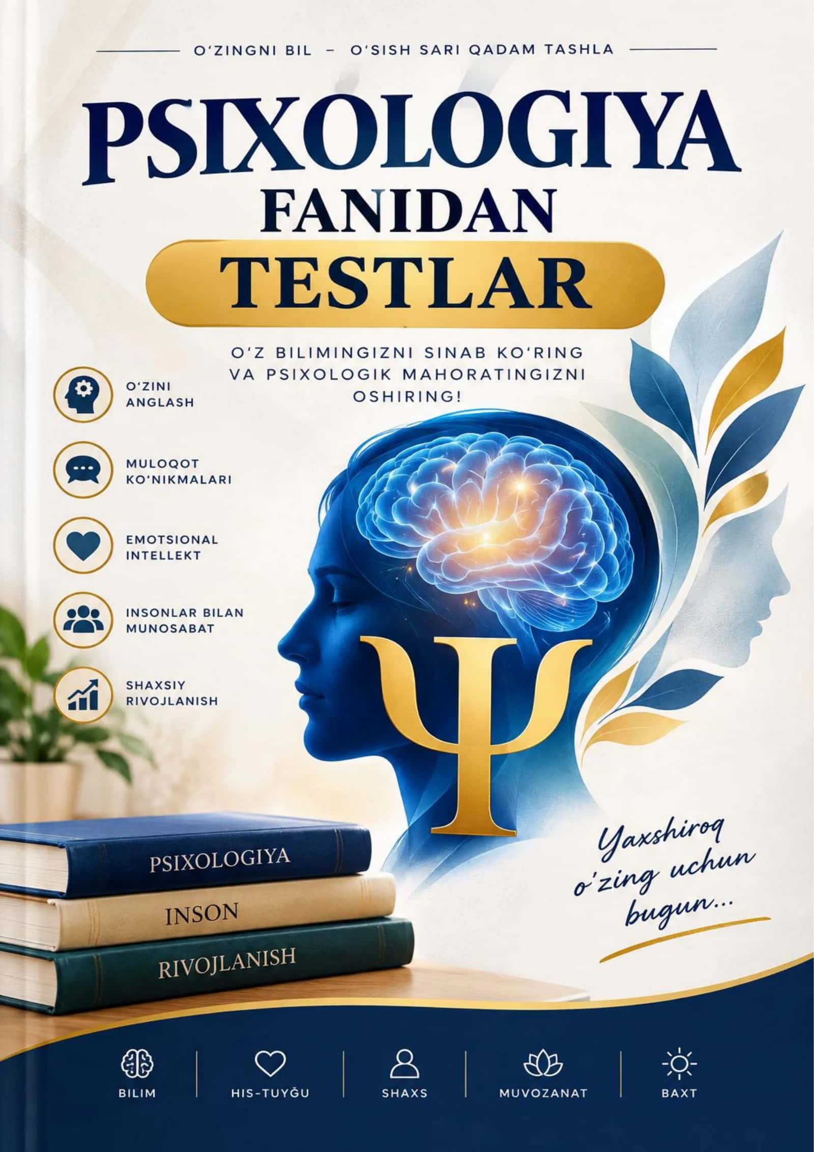 PSIXOLOGIYA FANIDAN TEST SAVOLLARI VA JAVOBLARI
