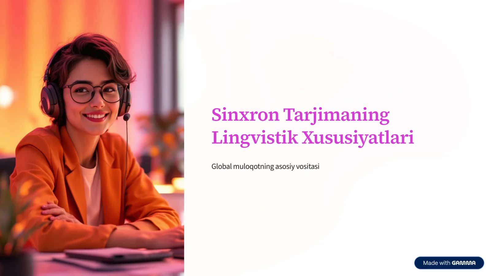 Sinxron Tarjimaning Lingvistik Xususiyatlari