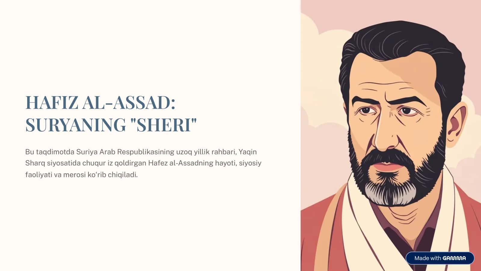 HAFIZ AL-ASSAD: SURYANING "SHERI"
