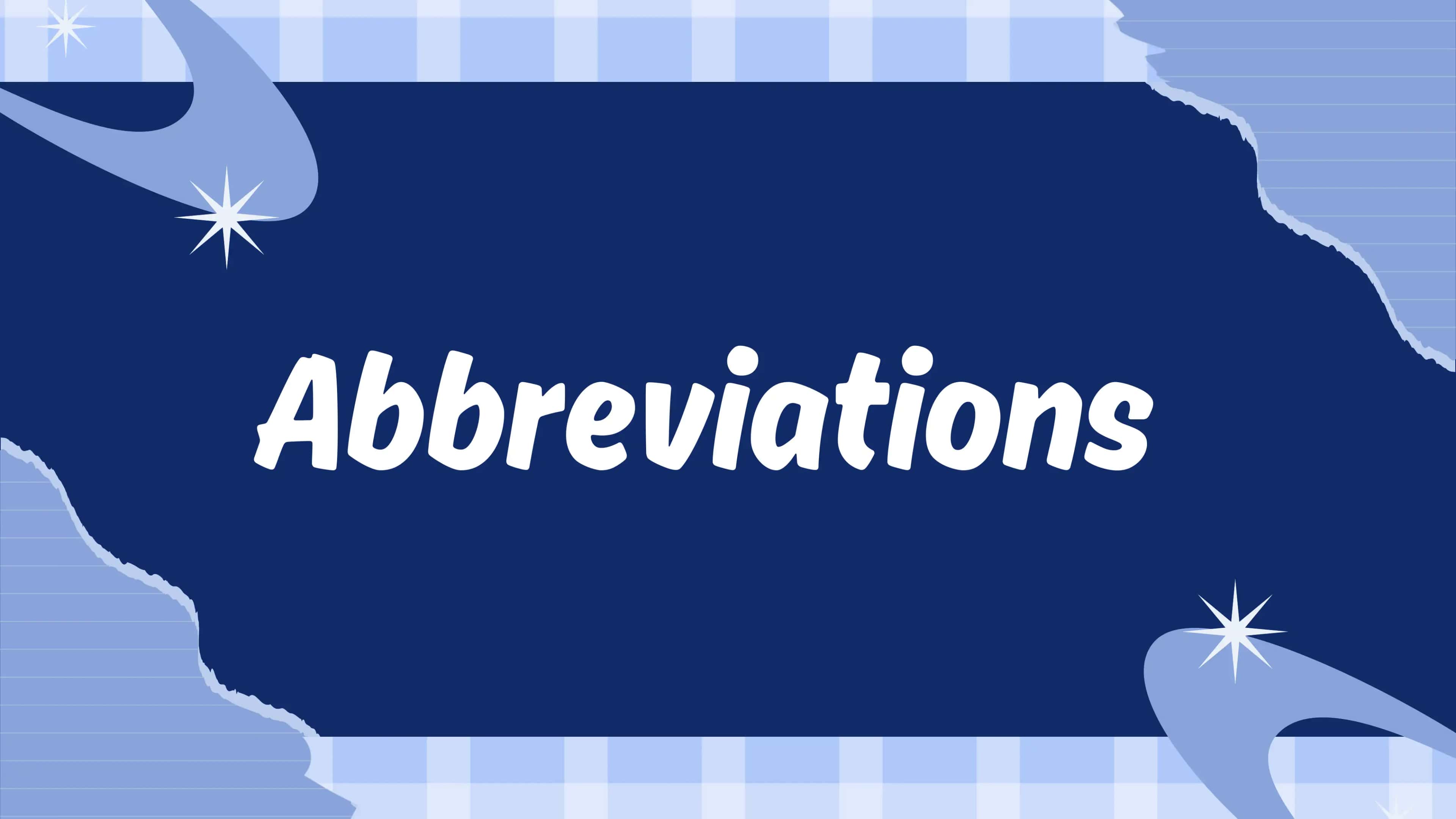 Abbreviations
