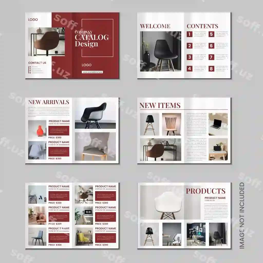 Mahsulot katalog dizayni o'n ikki sahifa katalog shablon dizayni | Product catalog design 12 pages catalogue template design