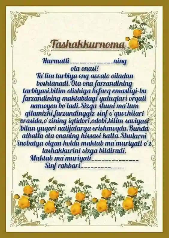 Tashakkurnoma