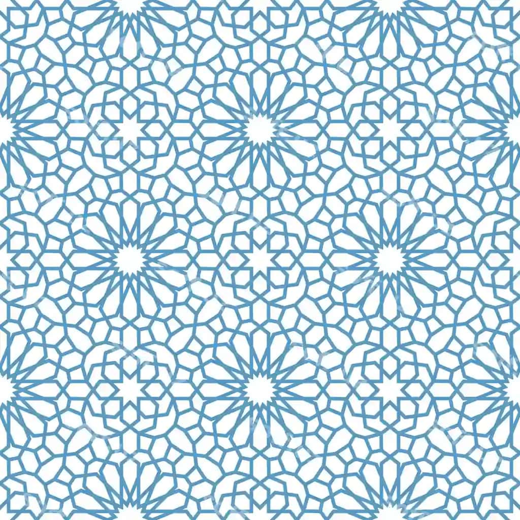 Uzilmaslik geometric bezatilgan vektor naqsh | Seamless geometric ornamental vector pattern