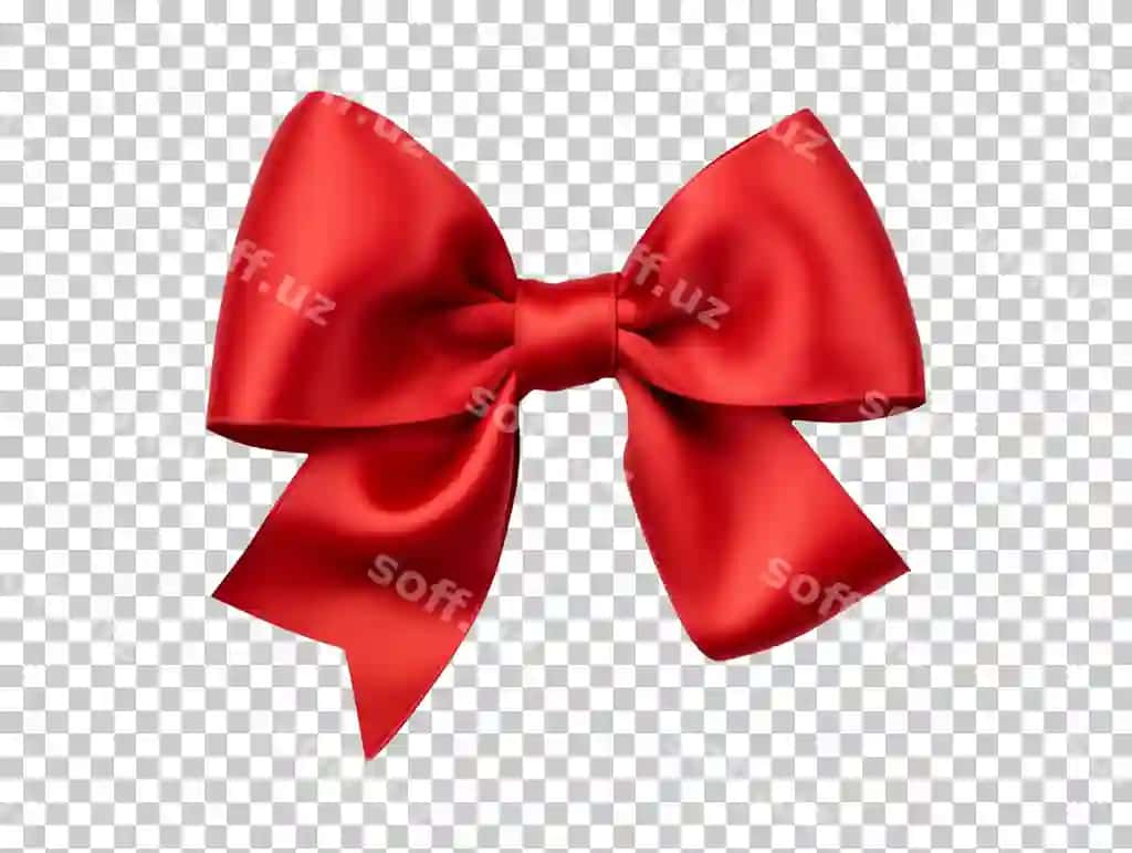 Qizil qush ajraltirilgan shaffof fonda png psd | Red bow isolated transparent background png psd