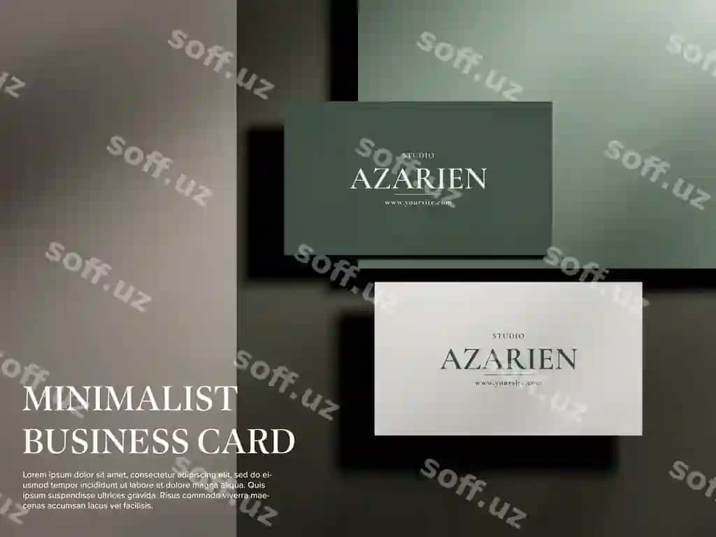 Bozorovka biznes karta namunasi | Luxury business card mockup
